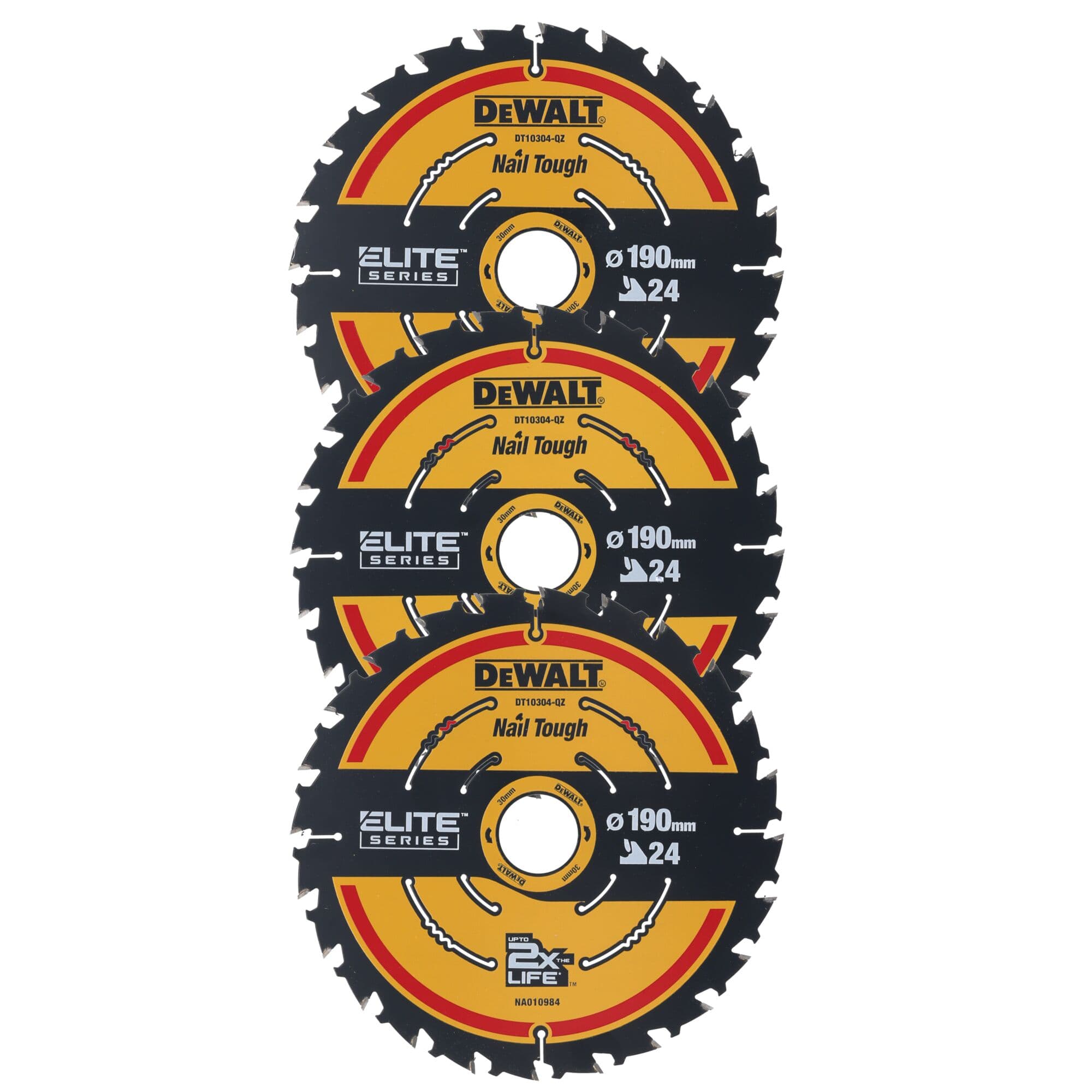 Dewalt Cirkelzaagbladenset 190x30x1.65 3x24T Elite DT10399-QZ