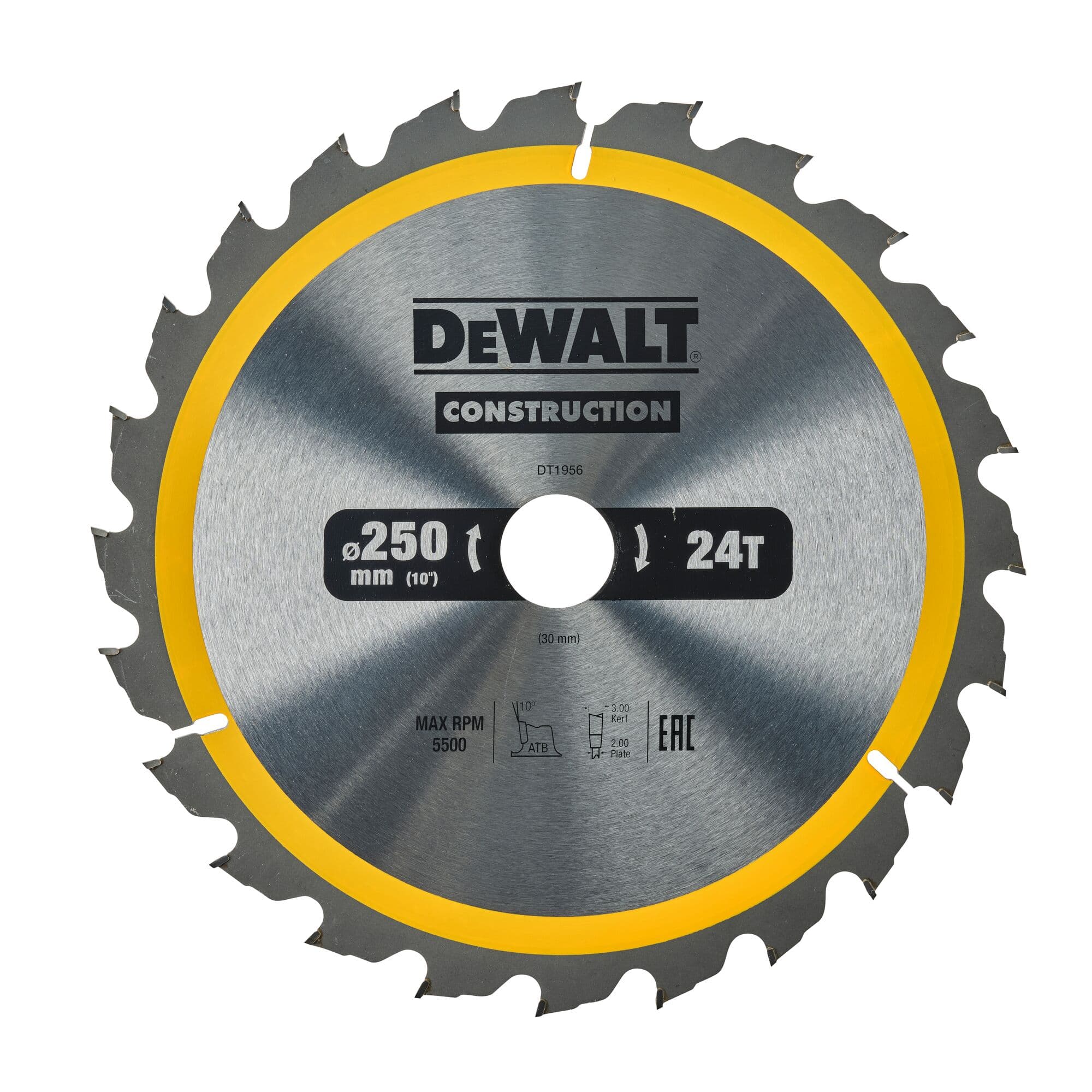Dewalt Cirkelzaagblad 250x30x3.00 24T Construction DT1956-QZ
