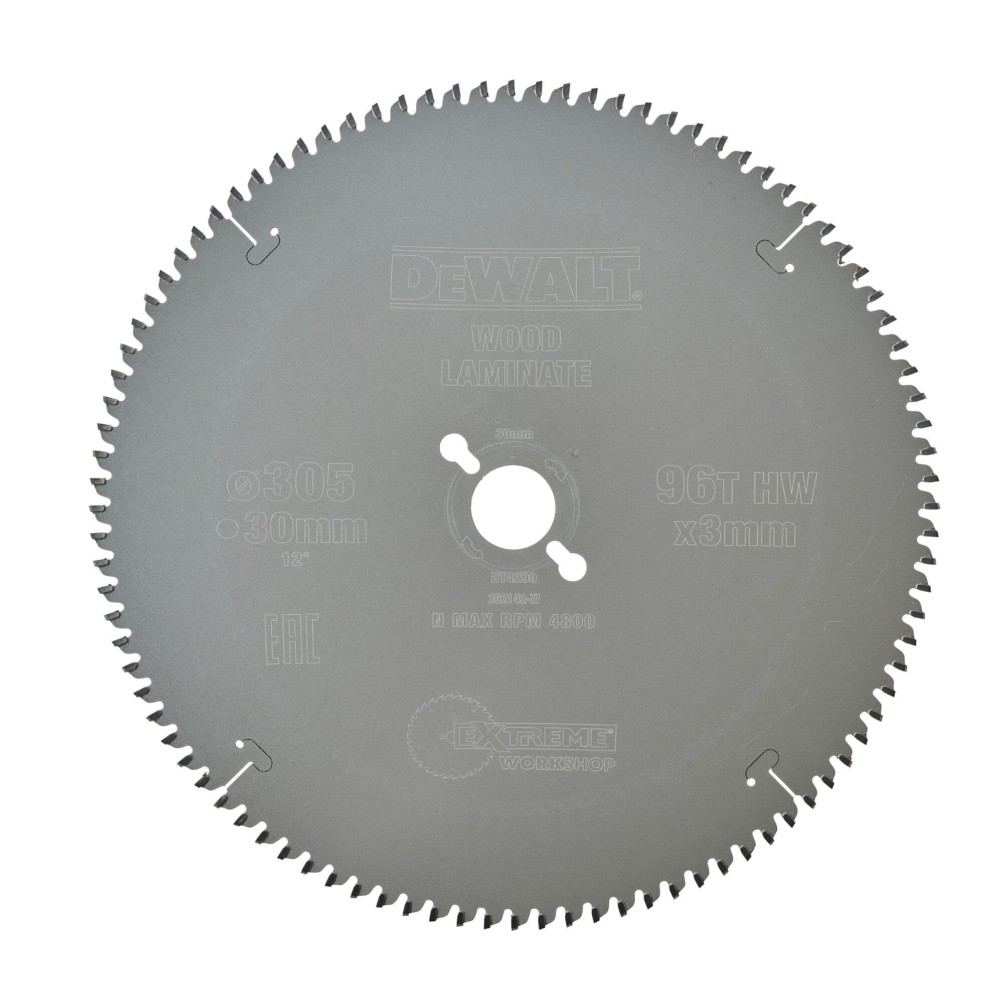 Dewalt Cirkelzaagblad 305x30x3.00 96T trapezium -5° DT4290-QZ