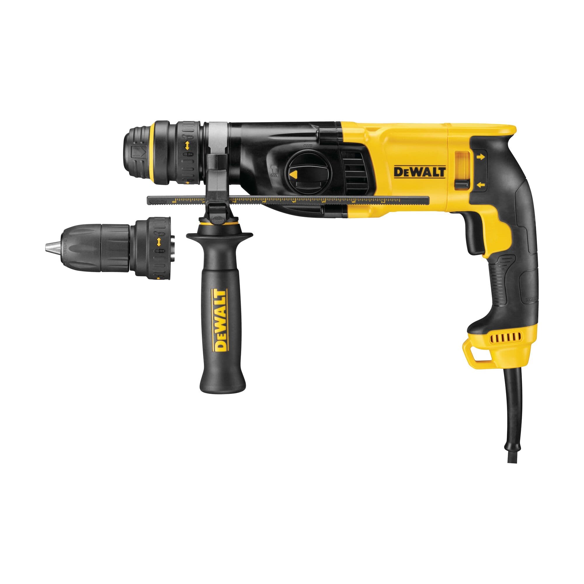DeWalt boorhamer D25134KP-QS SDS-plus 2.6J 26mm beitelstop 230V 800W wisselbare boorkop accessoires