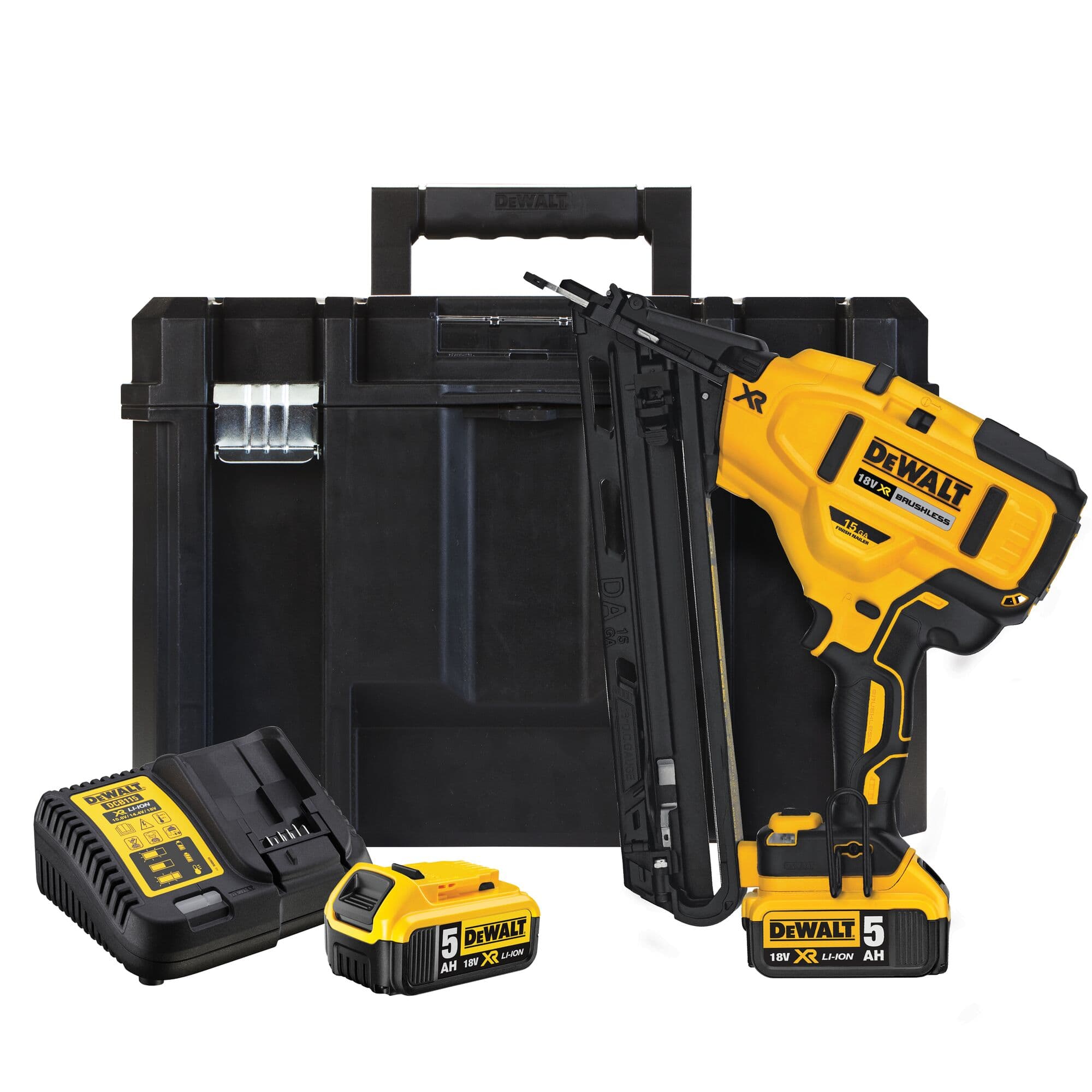 DeWalt afwerktacker DCN650P2-QW 15Ga DA nagel ø1.8 18V 2x 5.0Ah
