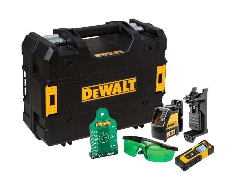 DeWalt kruislijnlaser set DW0887100-1 groen DW088CG incl. afstandsmeter 30m