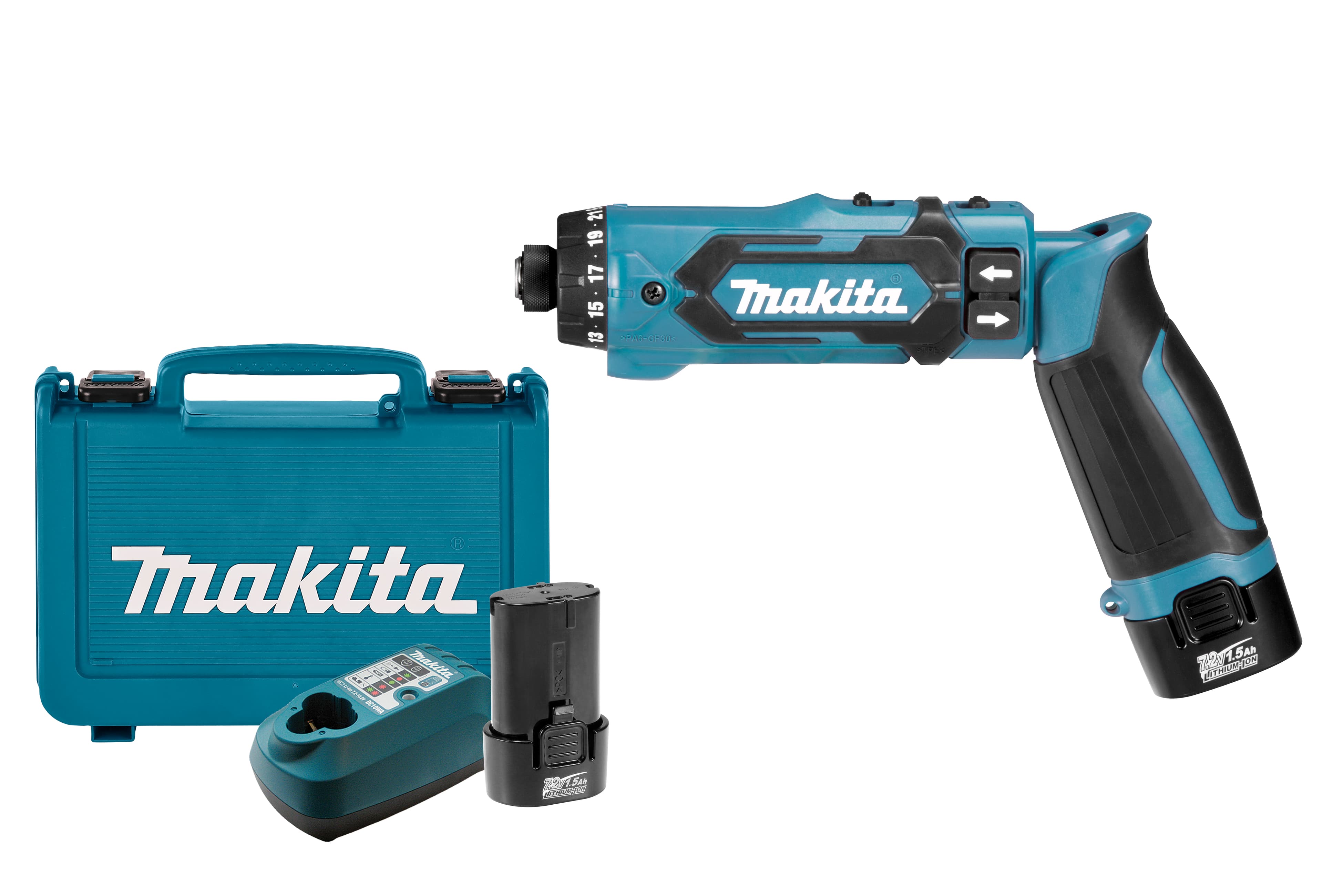 Makita schroevendraaier DF012DSE precisie-pen 7.2V 2x 1.5Ah