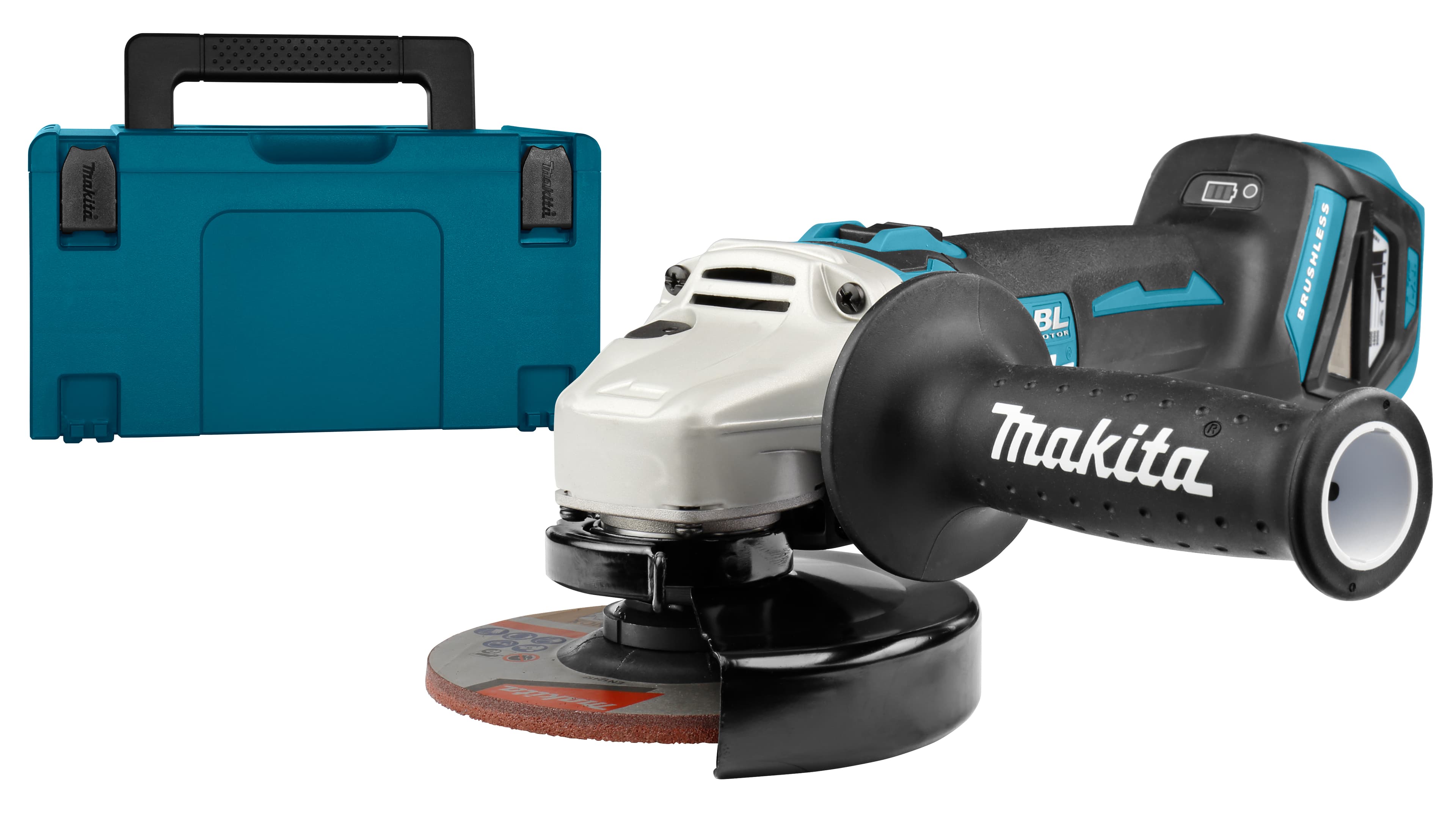 Makita haakse slijper DGA511ZJ 125mm 18V Mbox