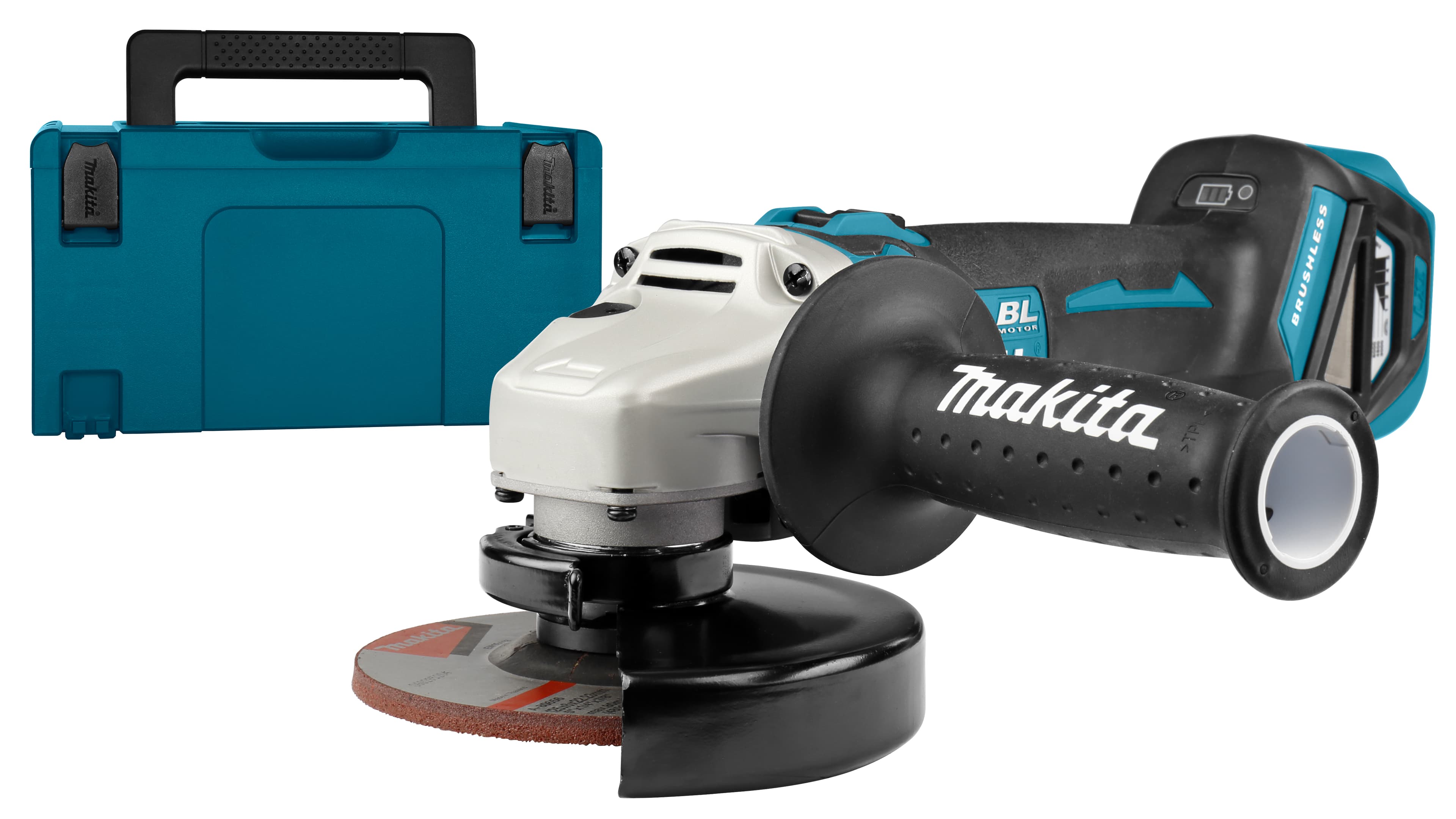 Makita haakse slijper DGA513ZJ 125mm rem 18V Mbox