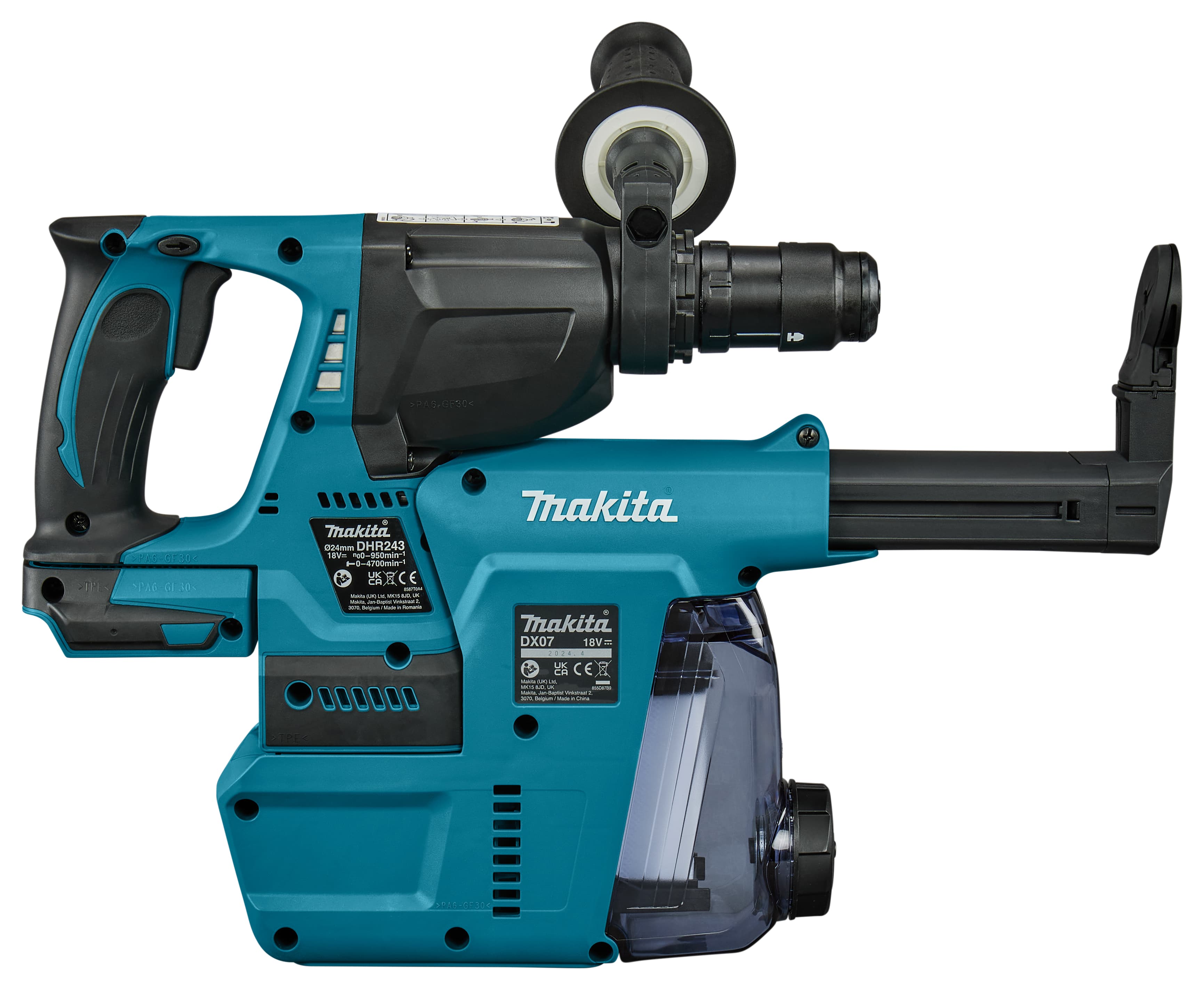 139427_Makita_combihamer_24mm_DHR243ZJW_18V_2_0J_stofzuiger_wisselbare_kop_Mbox_p3