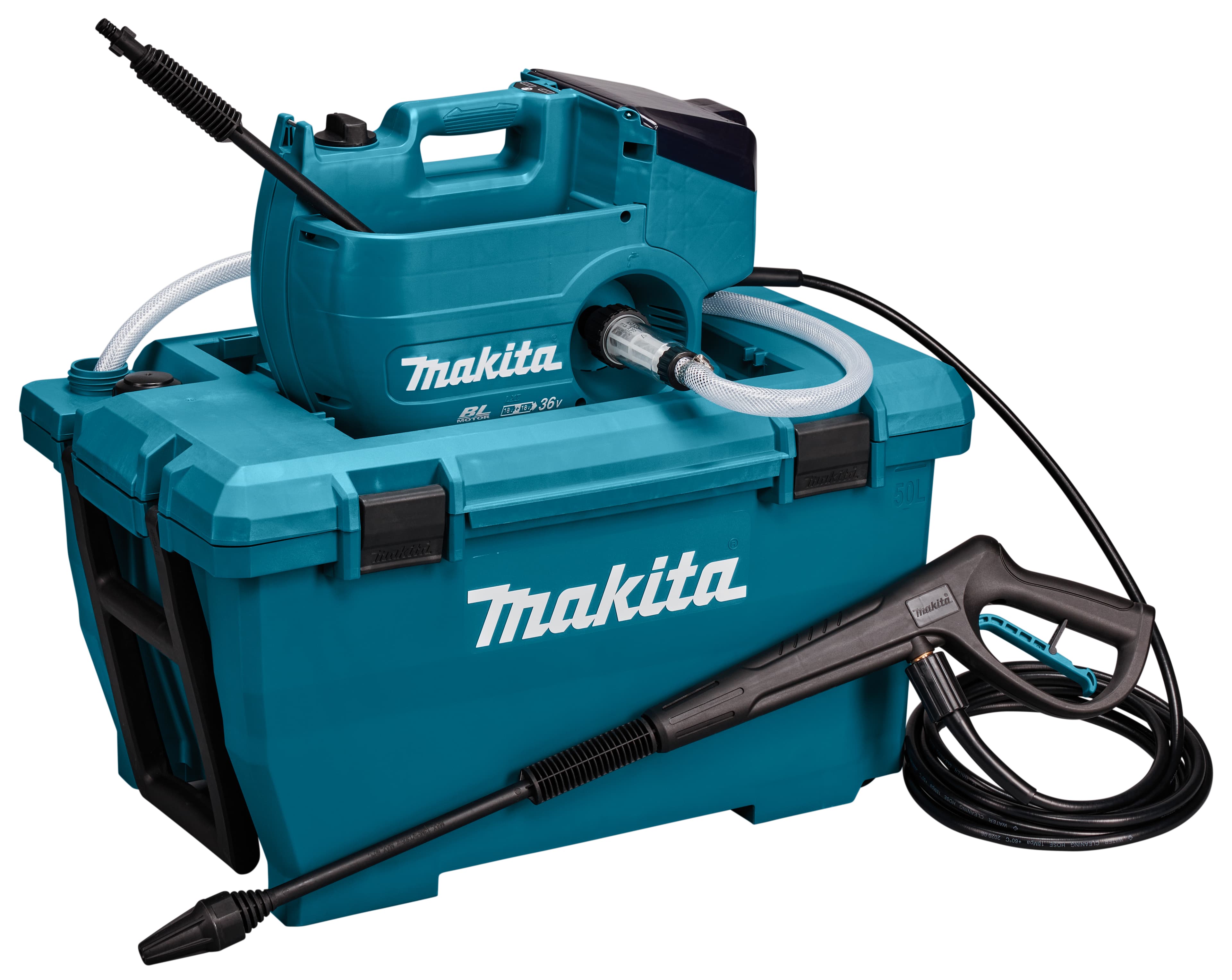 Makita hogedrukreiniger DHW080ZK 80bar 2x18V koffer
