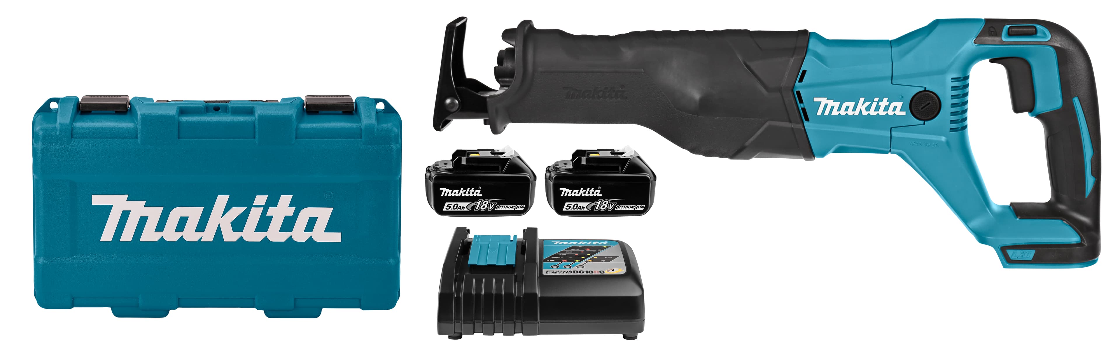 Makita reciprozaag DJR186RTE 18V 2x 5.0Ah brushed koffer