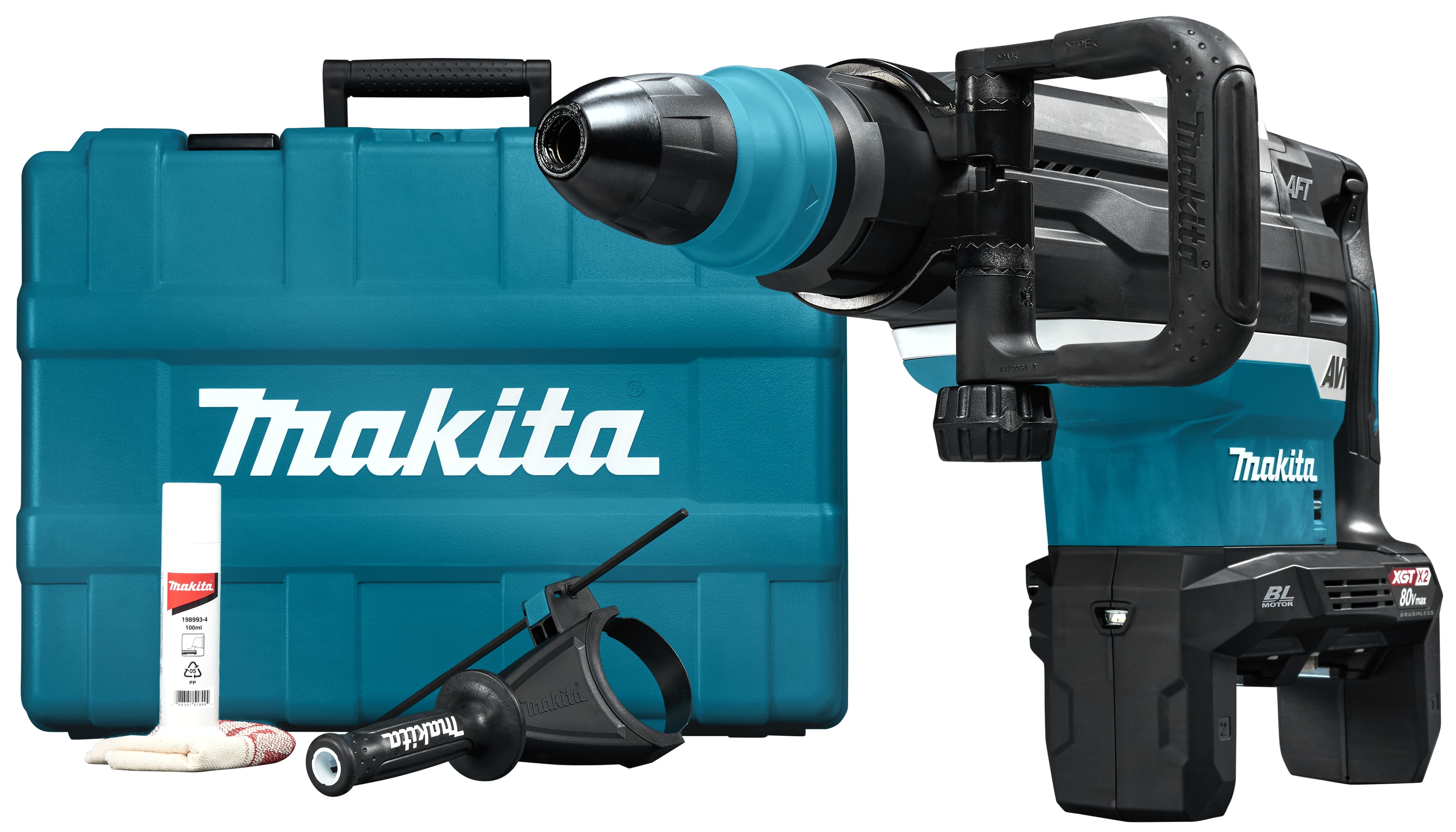 Makita boorhamer HR006GZ SDS-max 21.4J 52mm beitelstop 2x40V AWS koffer