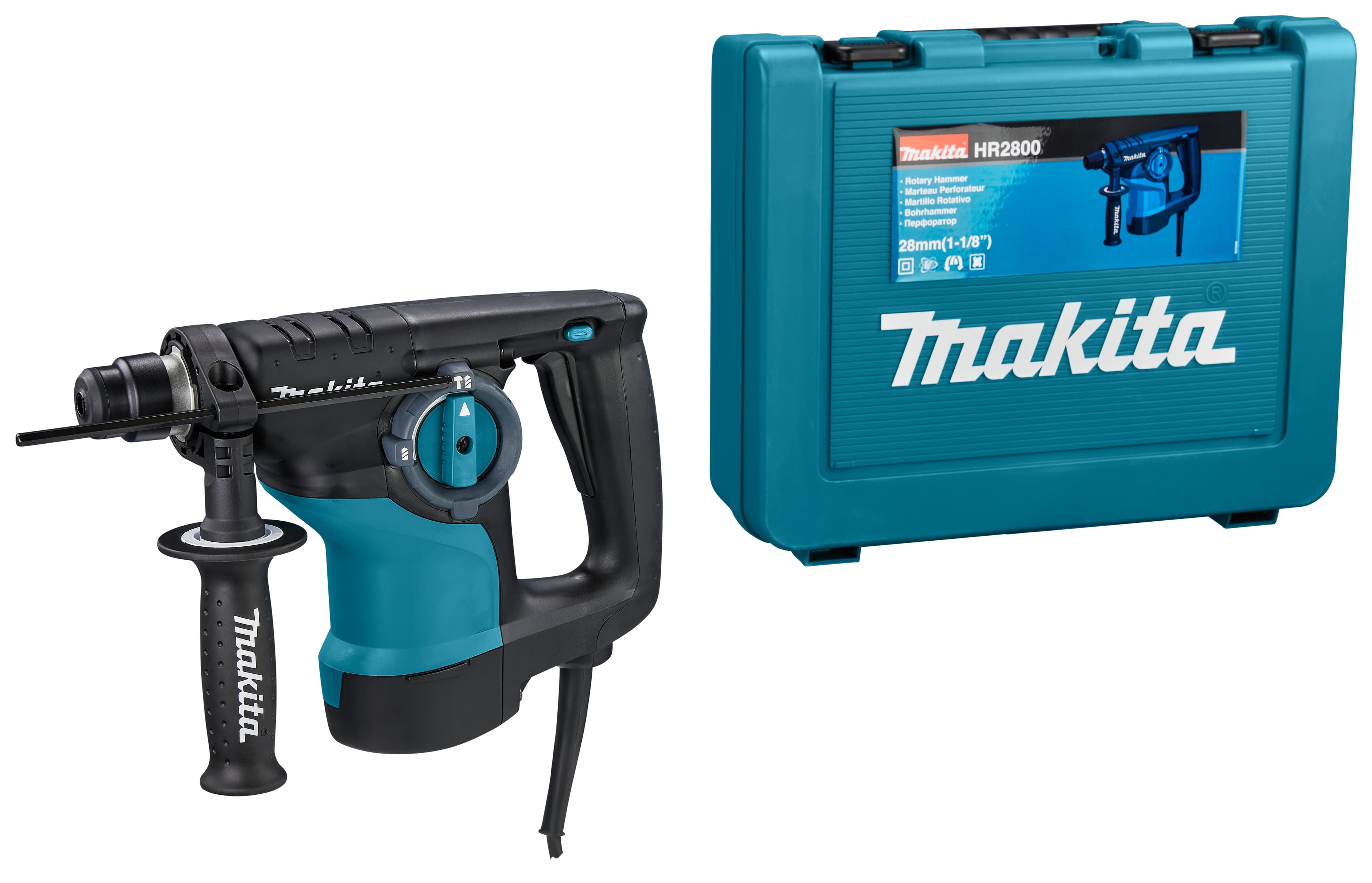 Makita boorhamer HR2800 SDS-plus 2.8J 28mm L-vorm 230V koffer