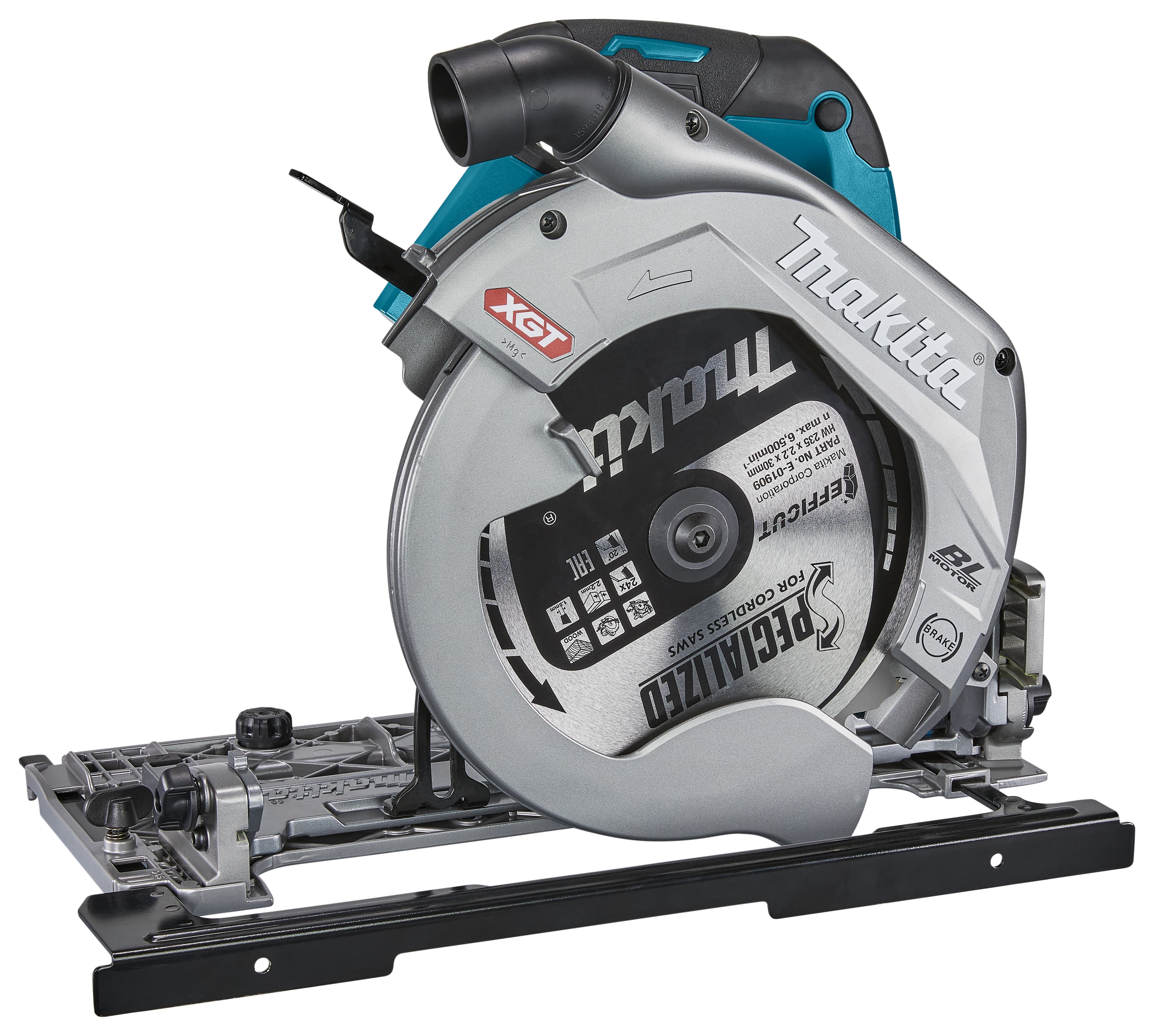 Makita cirkelzaag HS009GZ 235mm geschikt voor geleiderail 40V AWS ready