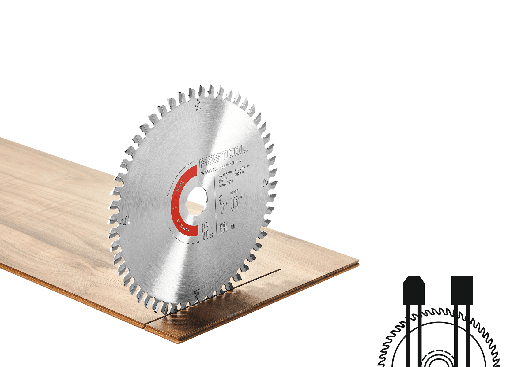 Festool cirkelzaagblad LAMINATE/HPL HW 210x2,4x30 60 tands TF
