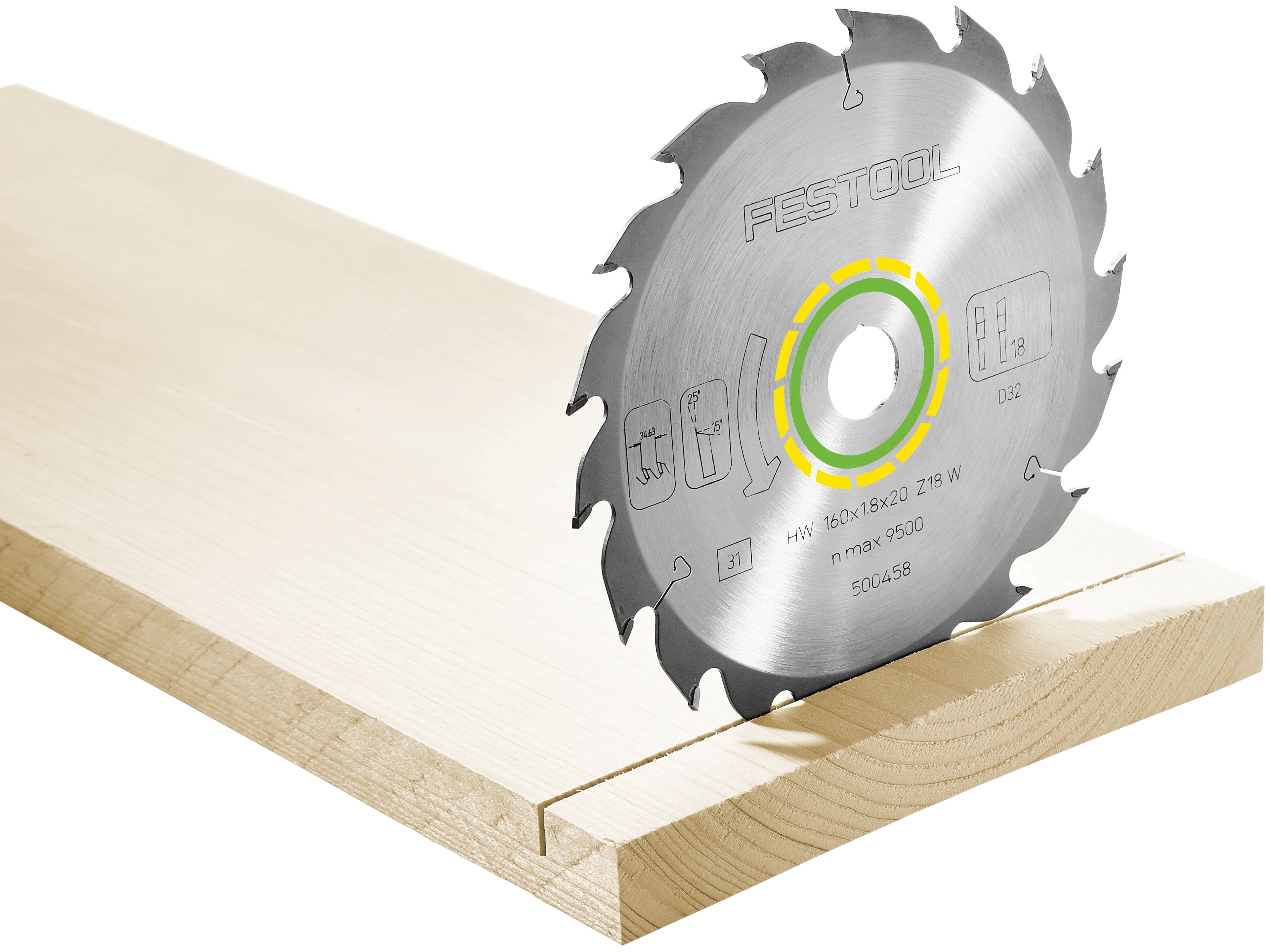 Festool cirkelzaagblad WOOD STANDARD HW 160x1,8x20 18 tands W