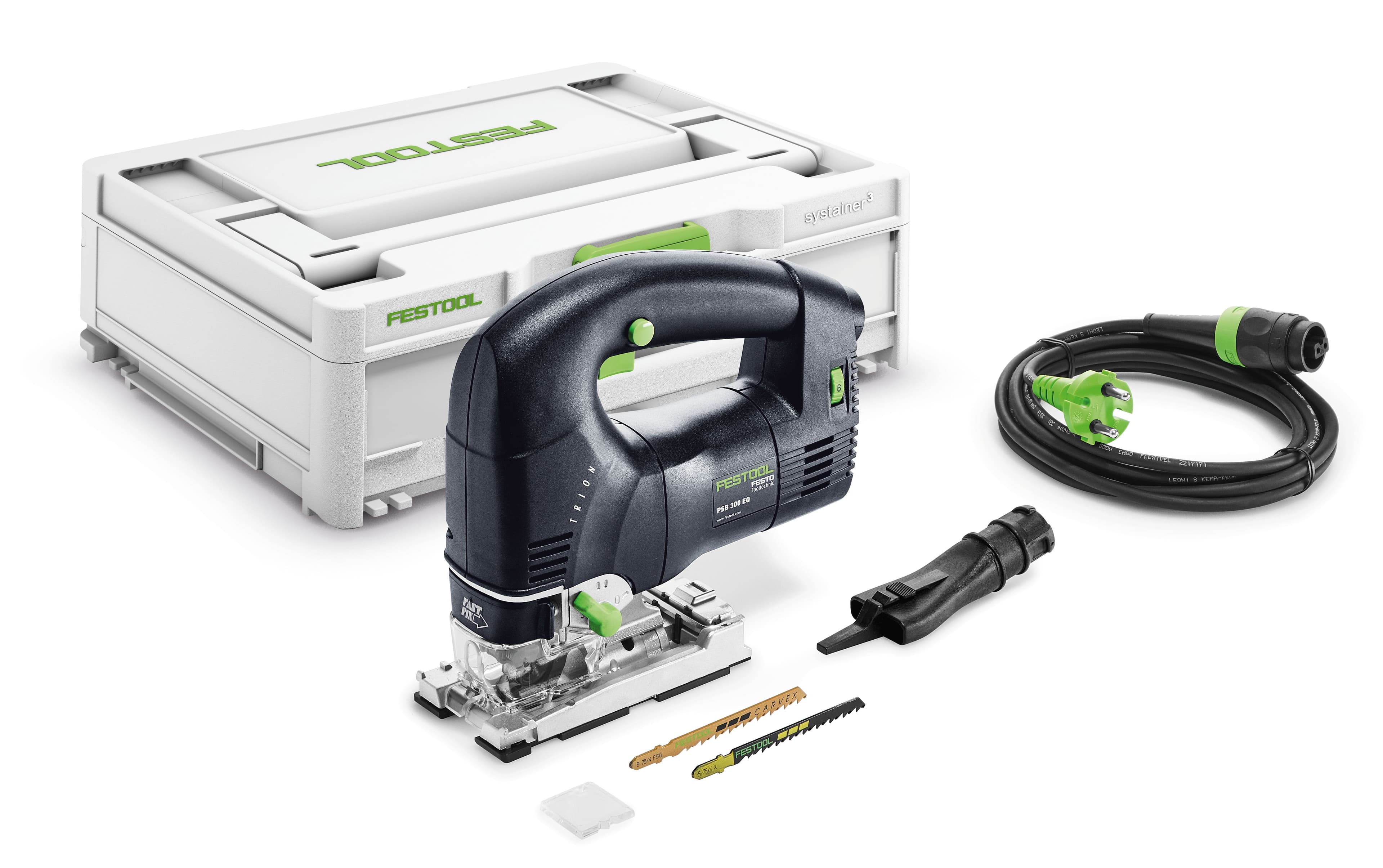 Festool decoupeerzaag PSB 300 EQ-Plus beugelgrip Trion 230V