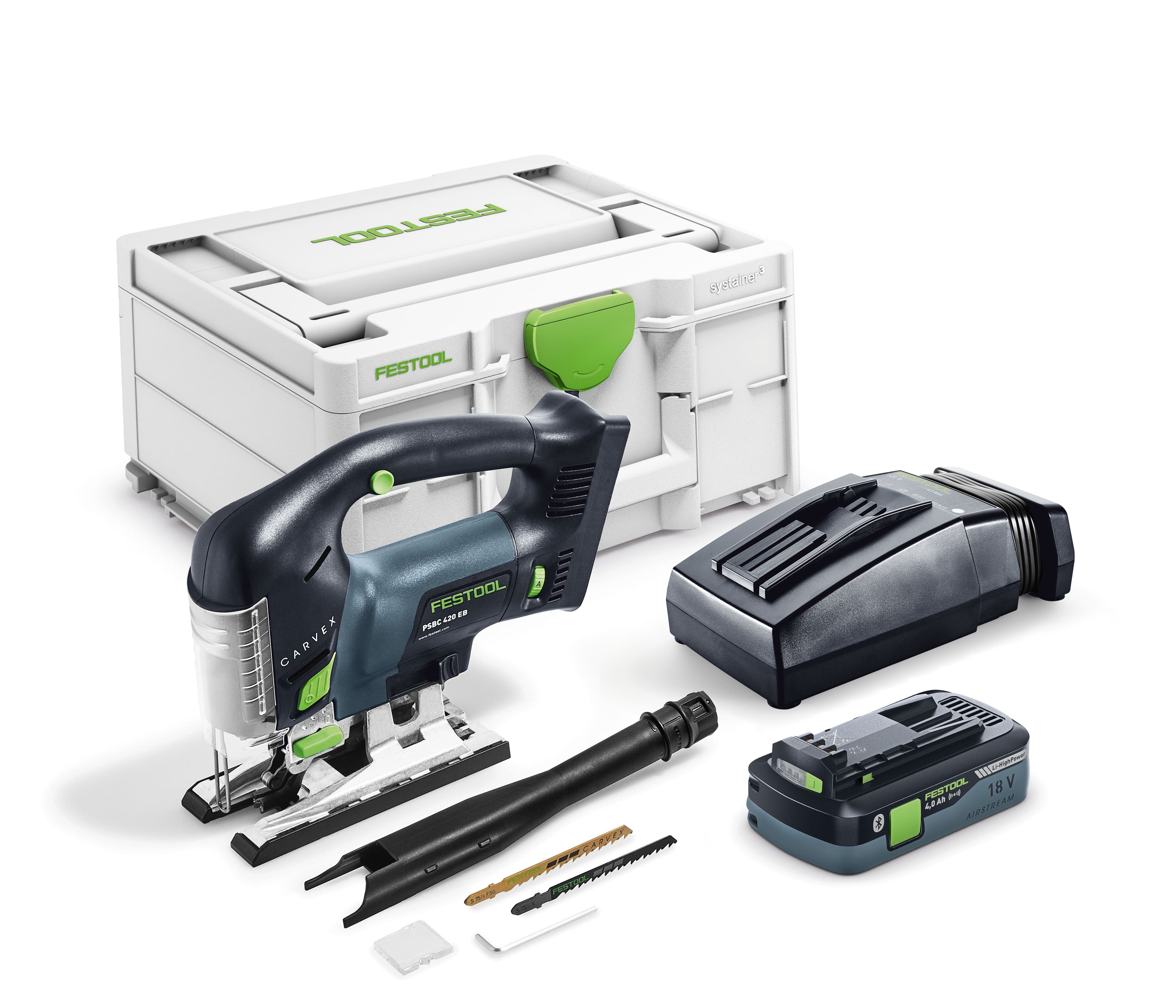 Festool decoupeerzaag PSBC 420 HPC4,0 EBI-Plus beugelgrip Carvex 18V 2x 4,0Ah