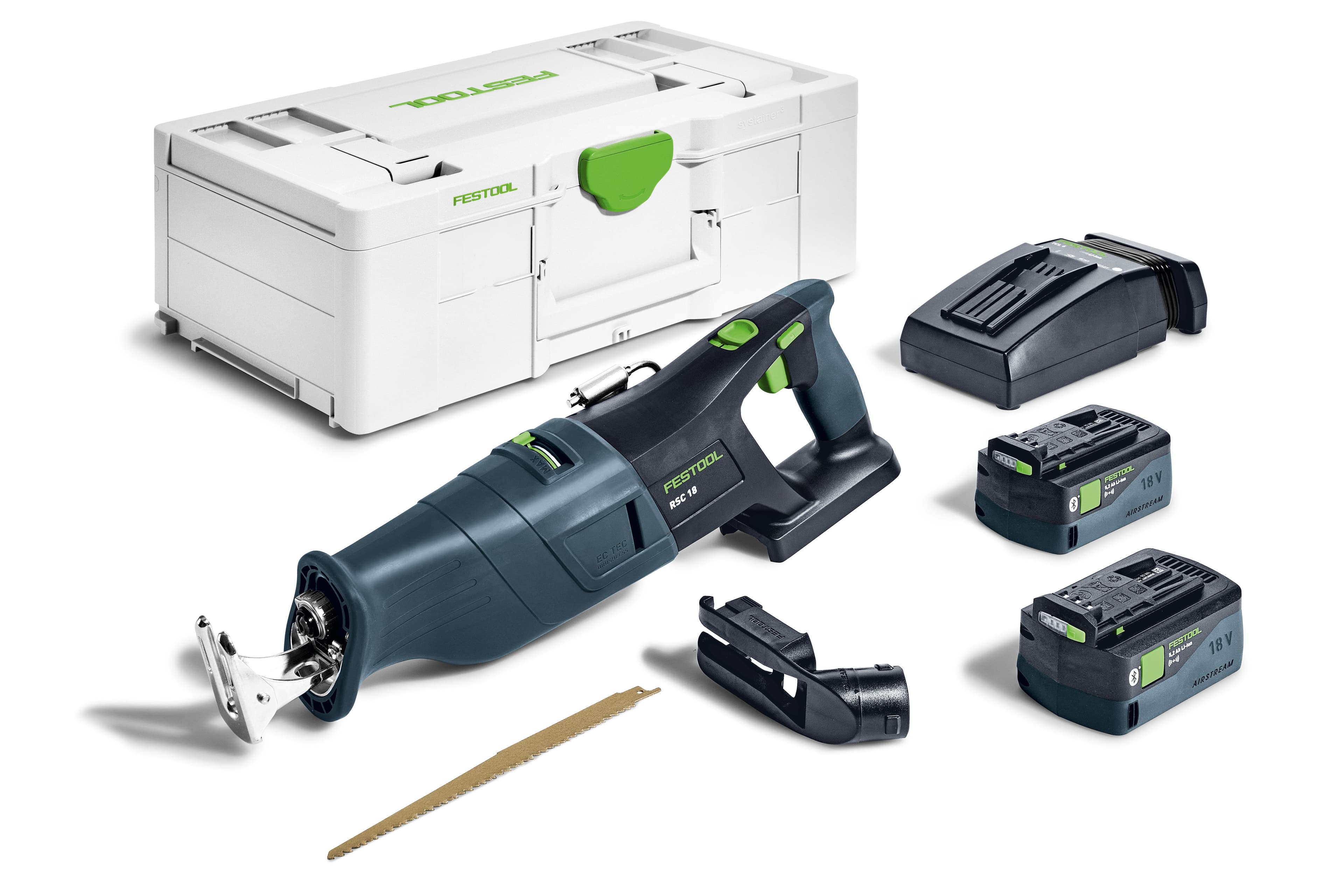 Festool reciprozaag RSC 18 5,0 EBI-Plus 18V 2x 5,0Ah