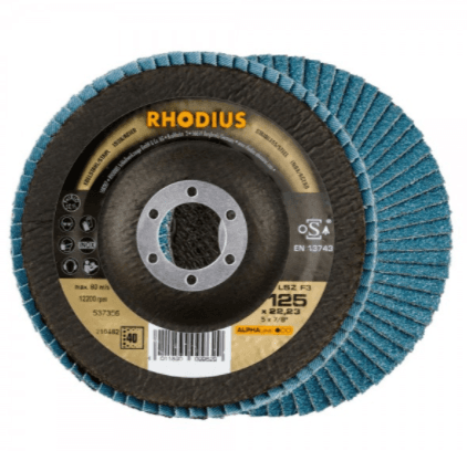 Rhodius Lamellenschijf K40 LSZ-F3 Staal/Rvs 125mm