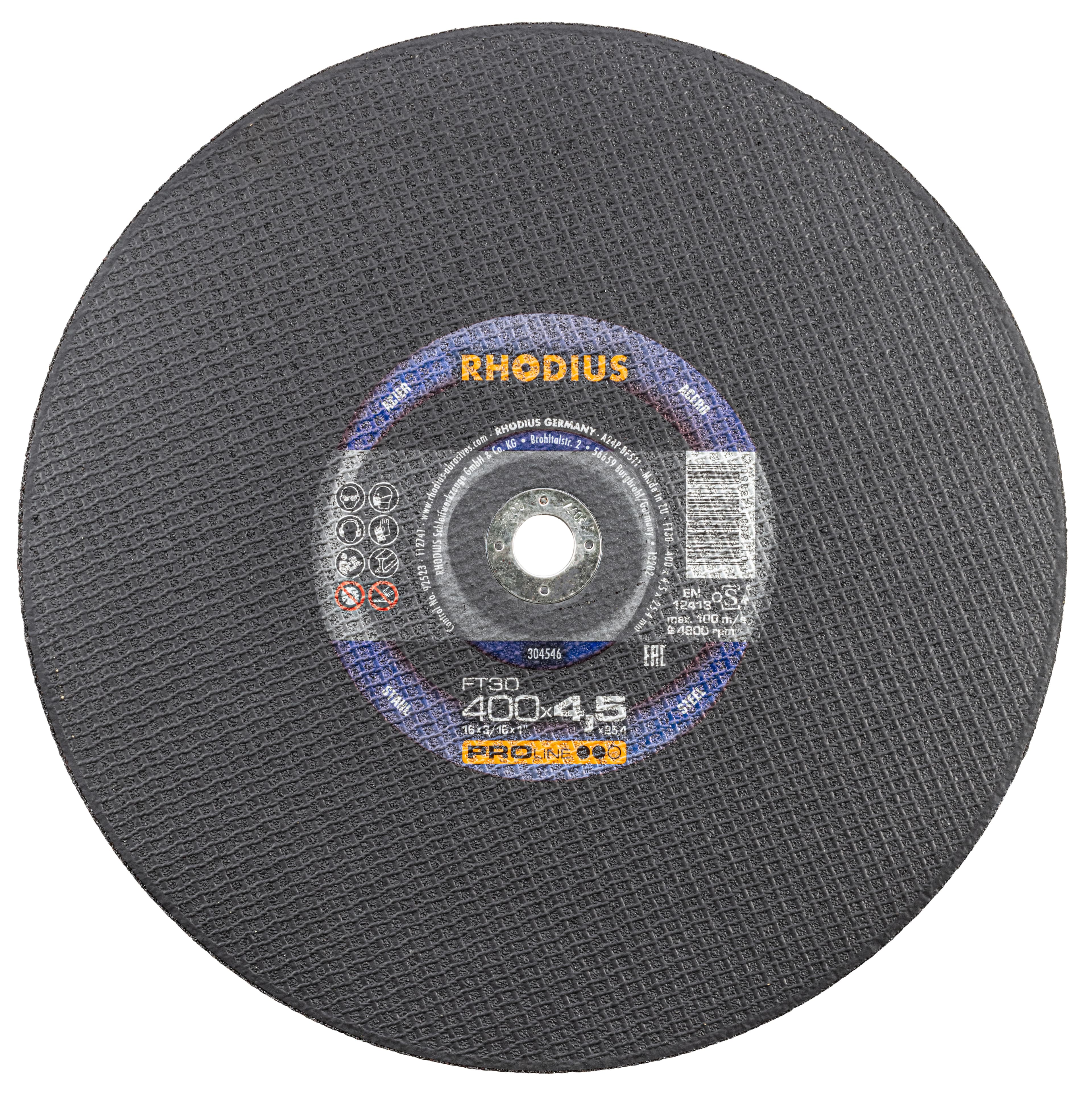 Rhodius Sloopschijf FT30 Staal 400 x 4.5 x 25,4mm