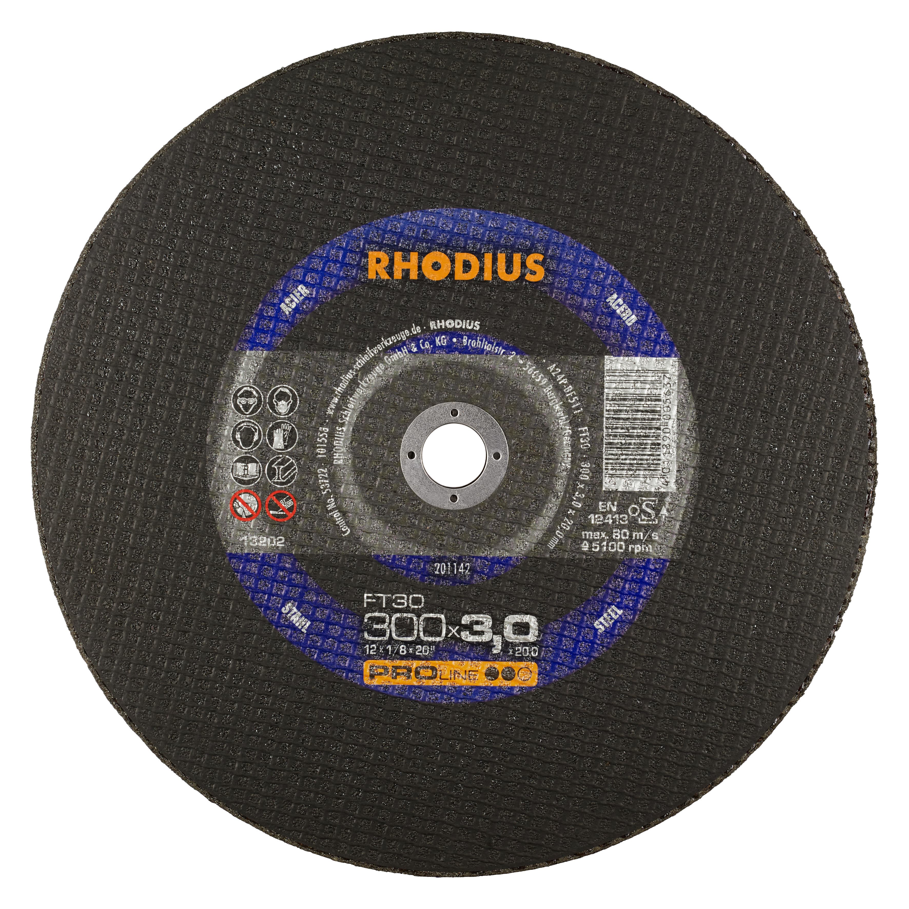 Rhodius Sloopschijf FT30 Staal 300 x 3.0 x 20mm