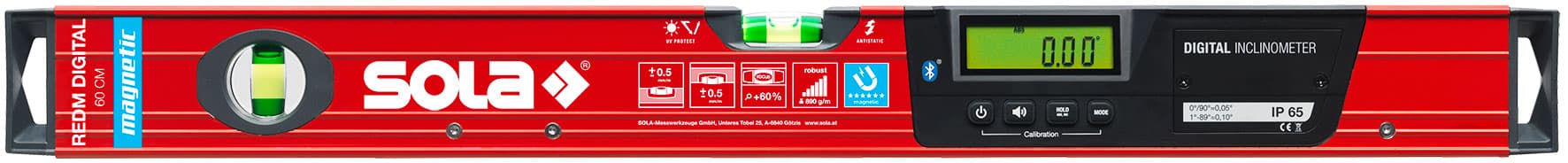 SOLA digitale hellingwaterpas REDM DIGITAL 60cm magnetisch Bluetooth