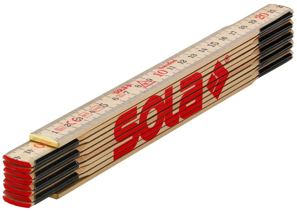 Sola vouwduimstok hout 2m blank h 2/10