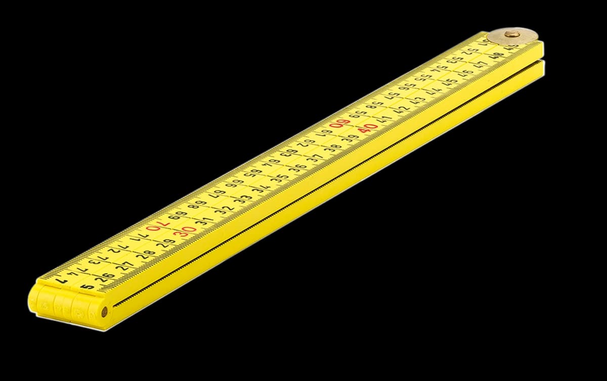 SOLA vouwduimstok HK G12 1m/4-delig kunststof geel klasse III
