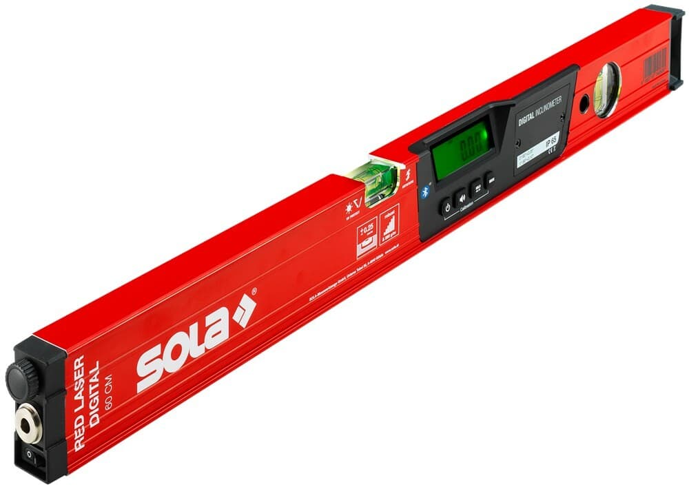 SOLA digitale laserwaterpas RED LASER DIGITAL 60cm met hellingmeter Bluetooth