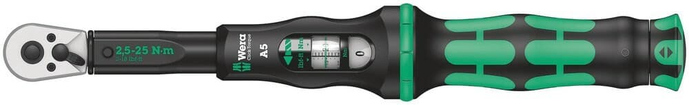 Wera momentsleutel a5 click-torque 1/4'' 2.5-25nm