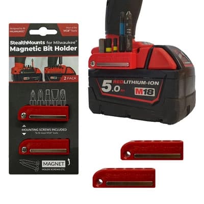 Stealthmounts Milwaukee magnetische bithouder 2st rood