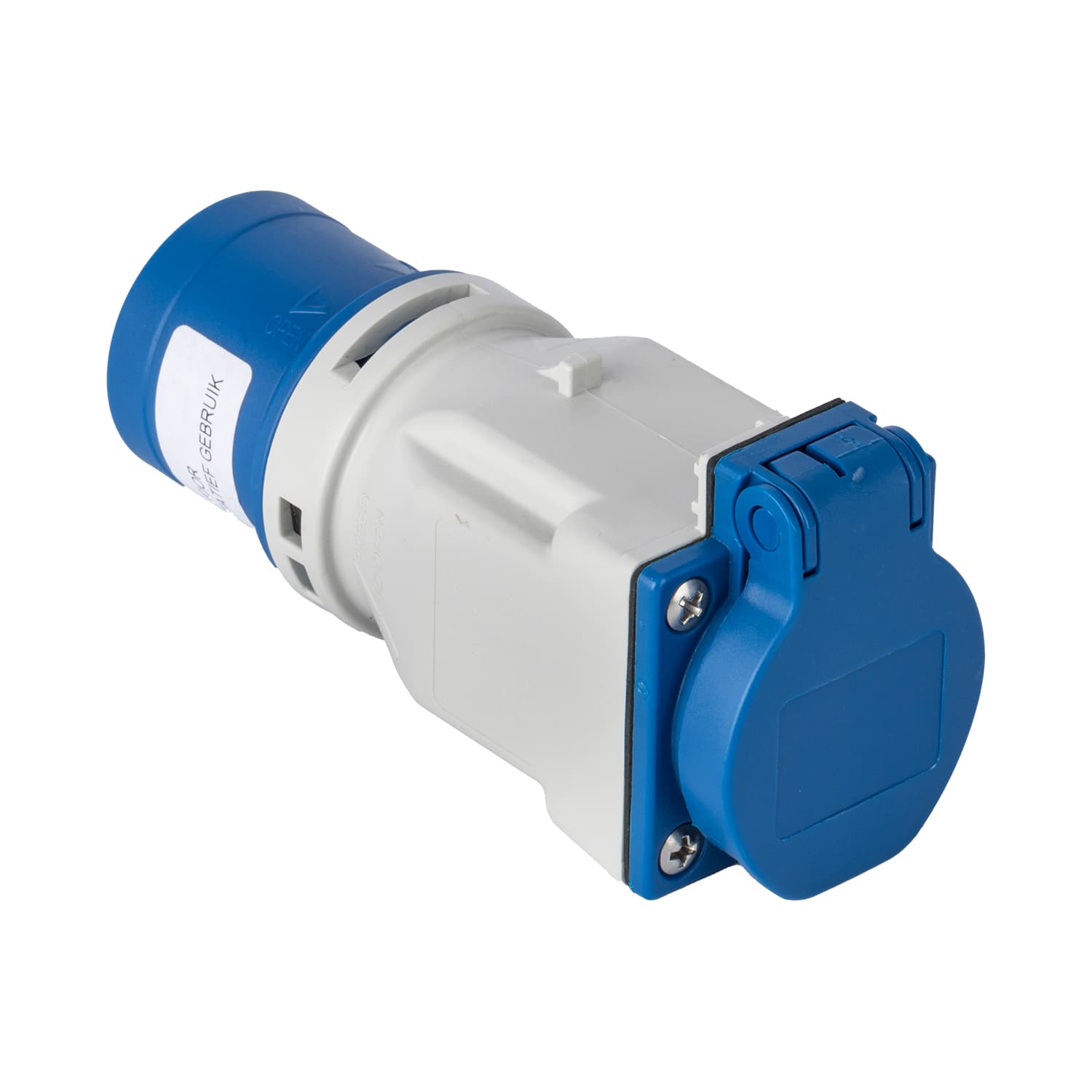 Verloopadapter 16a 3p-2p blauw