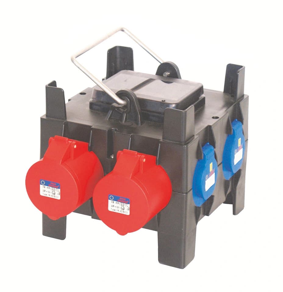 Multifunctionele verdeelkubus 32a 2x32a 5p 4x230v