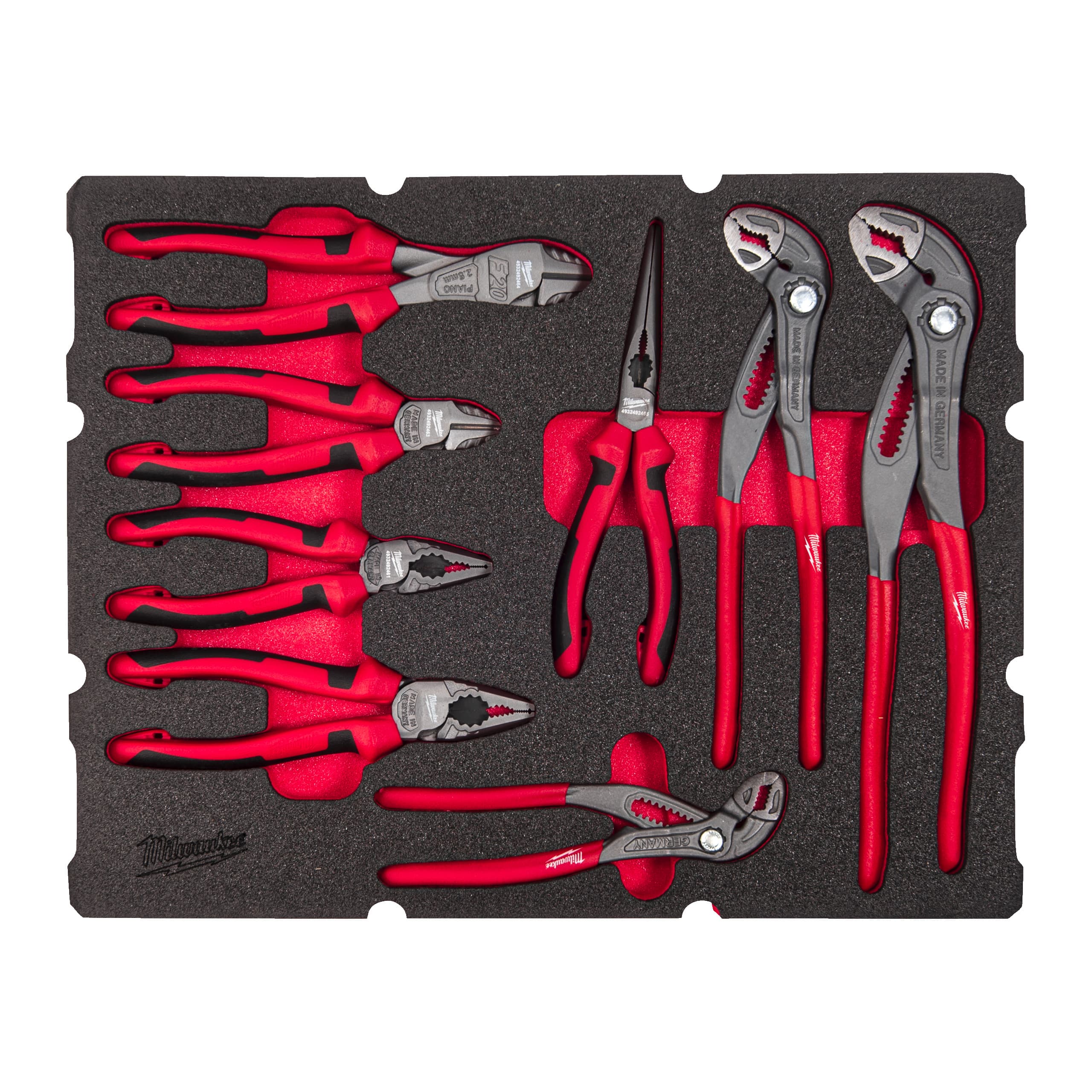Milwaukee Foam Inlay PACKOUT tangen set (8-delig)