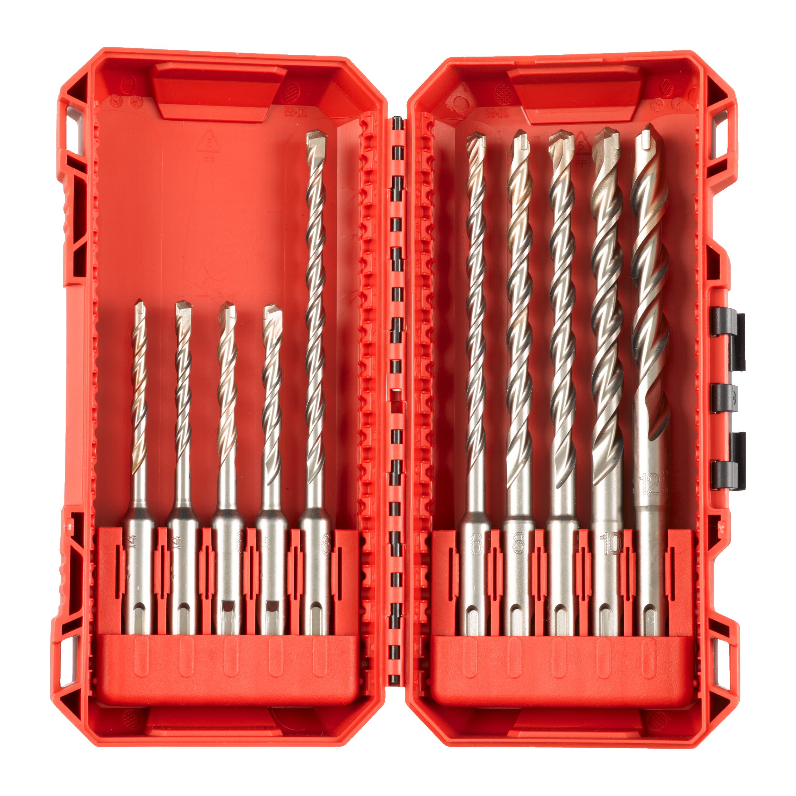 Milwaukee SDS-plus borenset M/2 type 2 Packout ready 10dlg