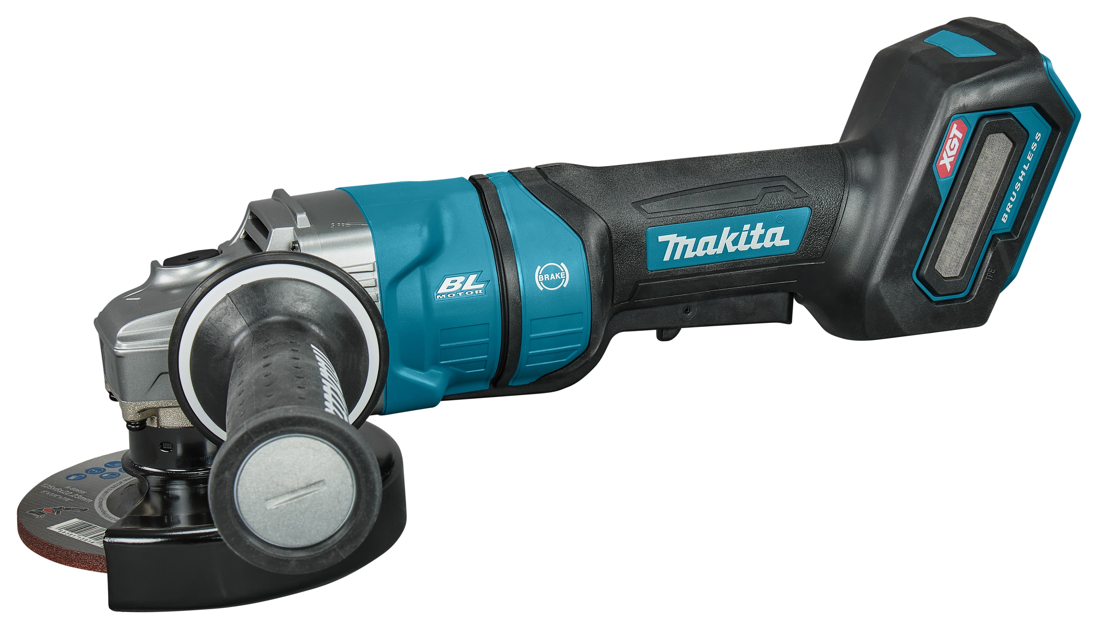 Makita haakse slijper GA050GZ 125mm rem dodemansschakelaar 40V 11.000tpm