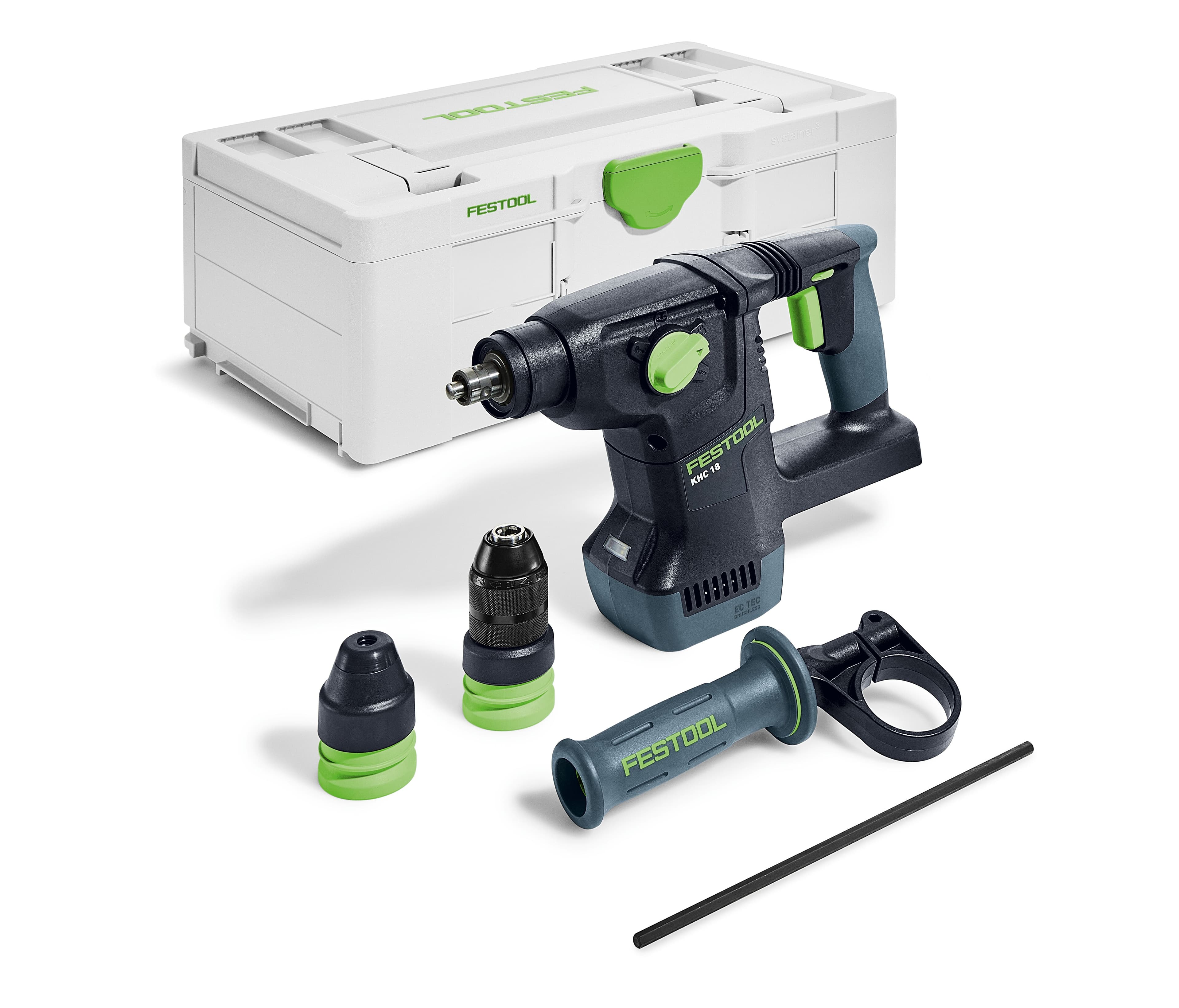 Festool boorhamer KHC 18 EB-Basic SDS-plus 26mm 2.6J beitelstop 18V