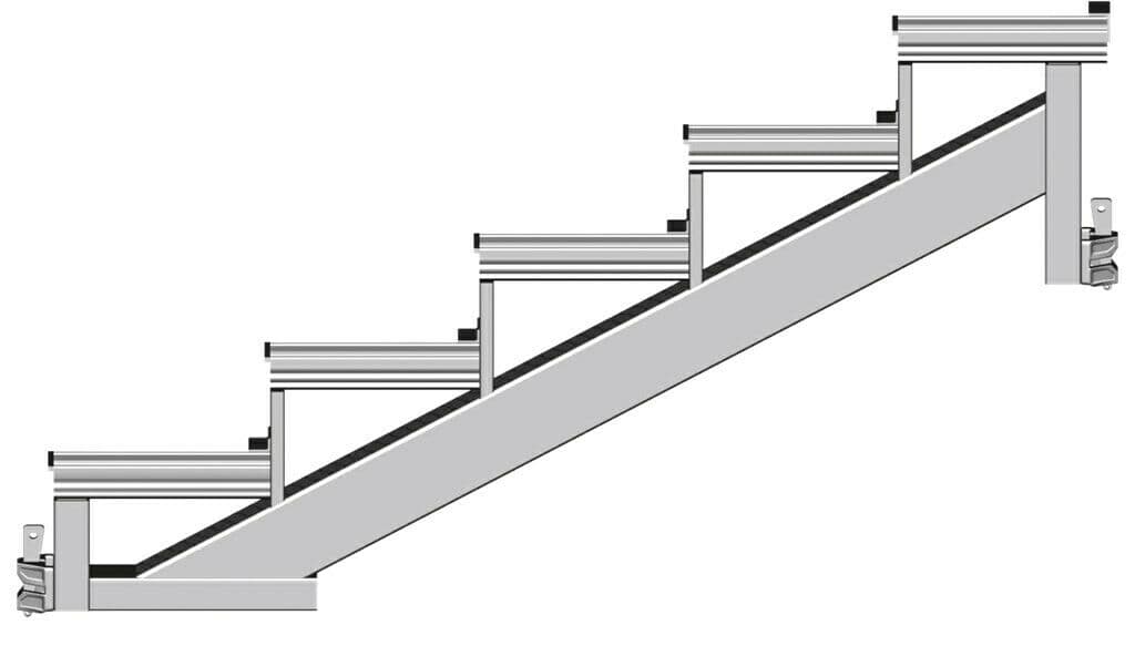 Layher trapboom 1.57x1.00m 5 Vlonders