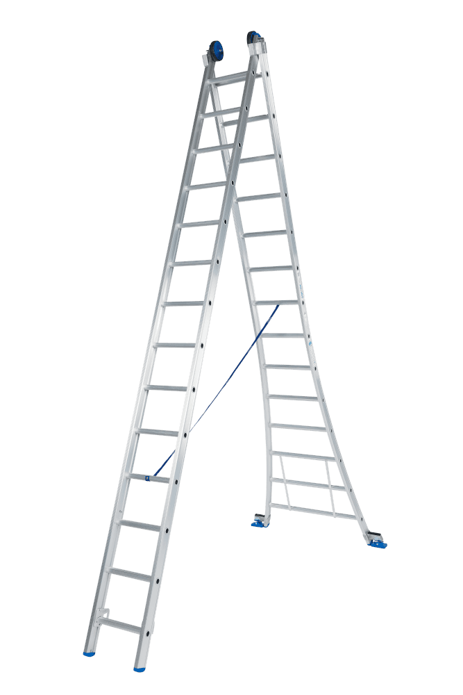 Solide reformladder 2x14sp. aluminium gecoat