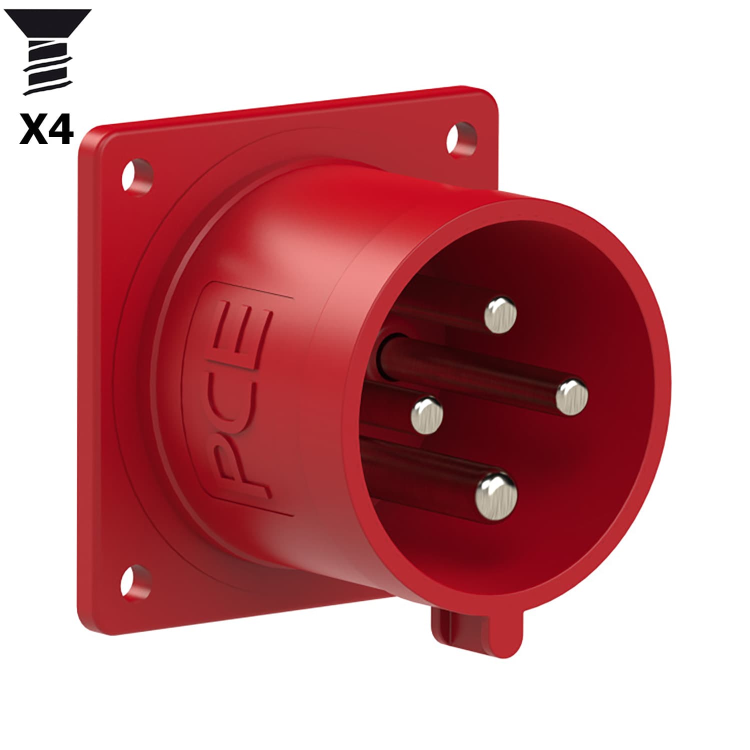 Inbouw toestelcontactdoos recht 32a 4p 6h