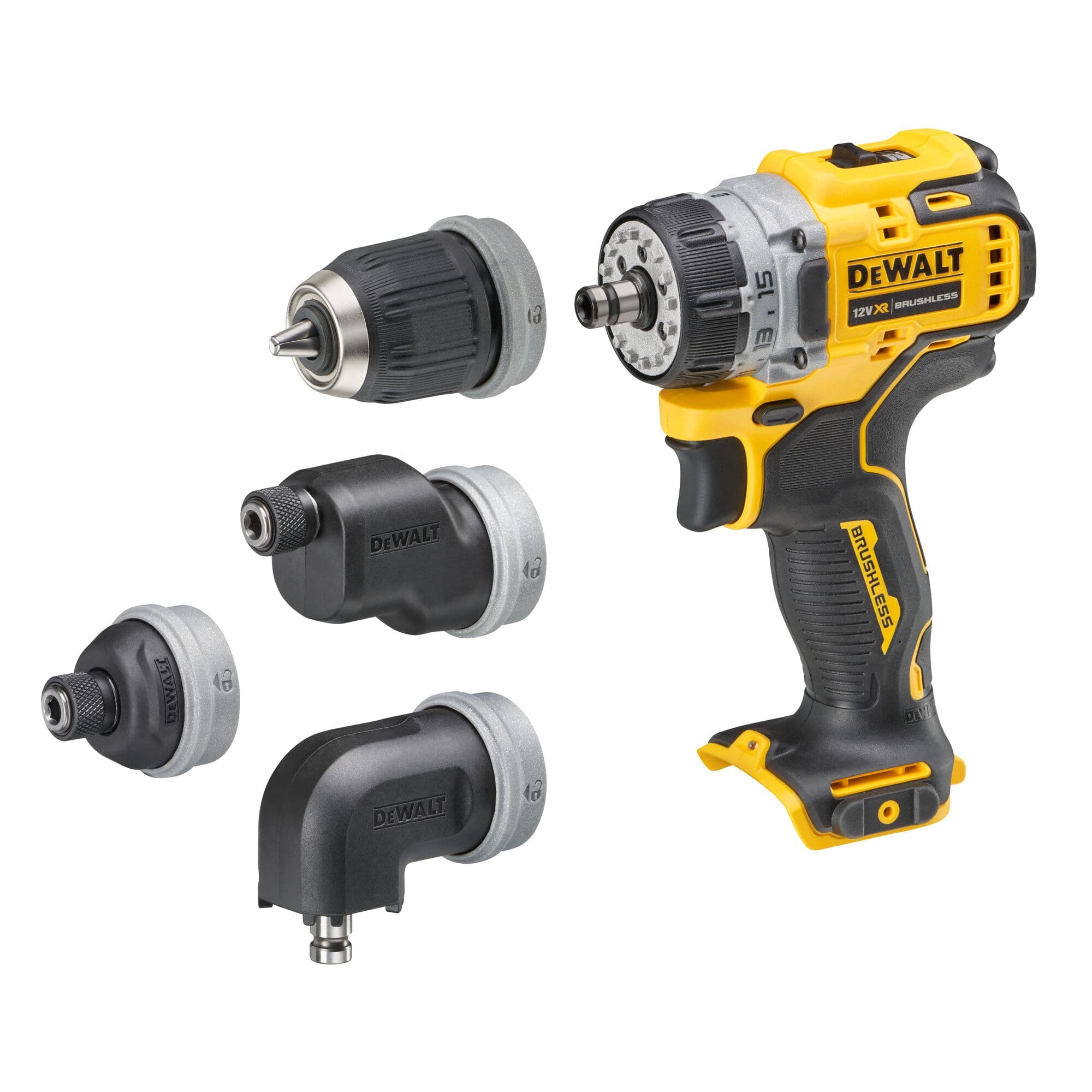 DeWalt boormachine DCD703NT-XJ 57Nm incl. 4 koppen 12V