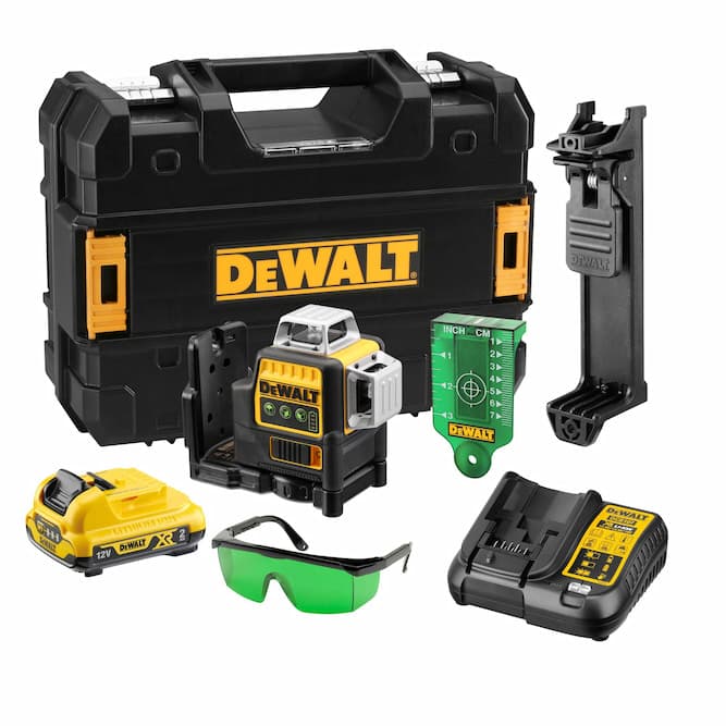 DeWalt kruislijnlaser DCE089D1G-QW groen 3x360° 12V 1x 2.0Ah