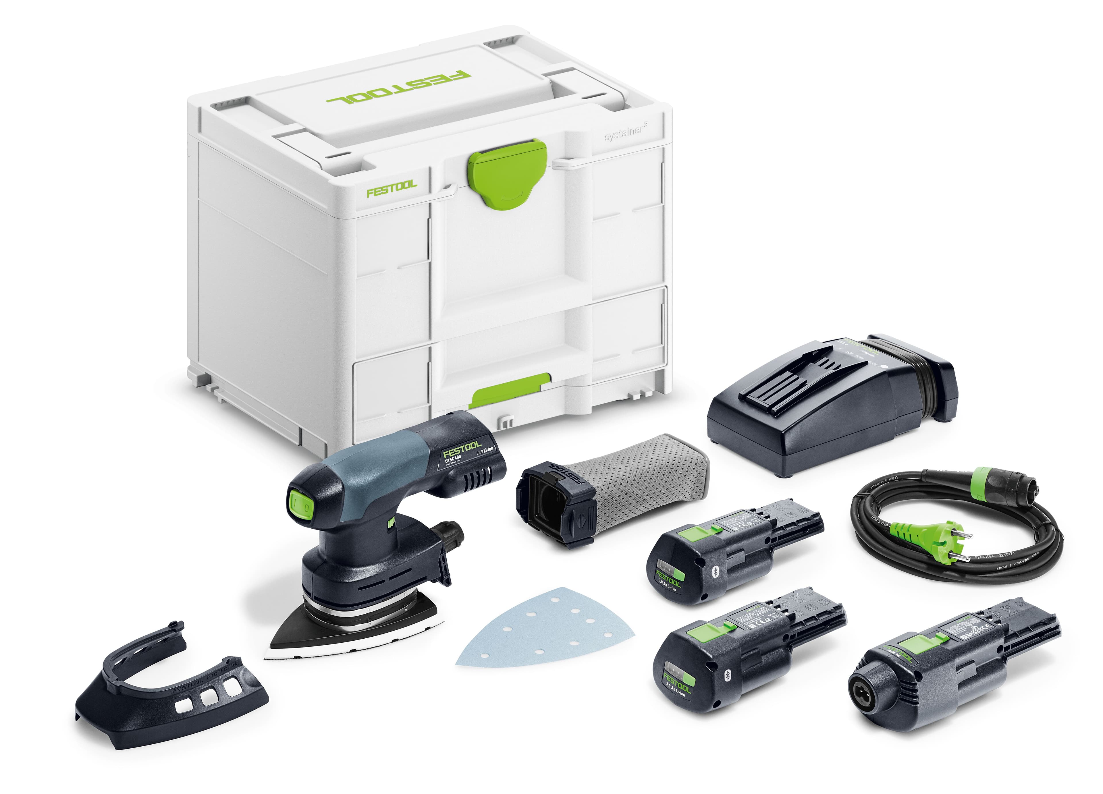 Festool deltaschuurmachine DTSC 400 Li 3,0 I-Set 100x150mm Ergo 18V 2x 3,0Ah
