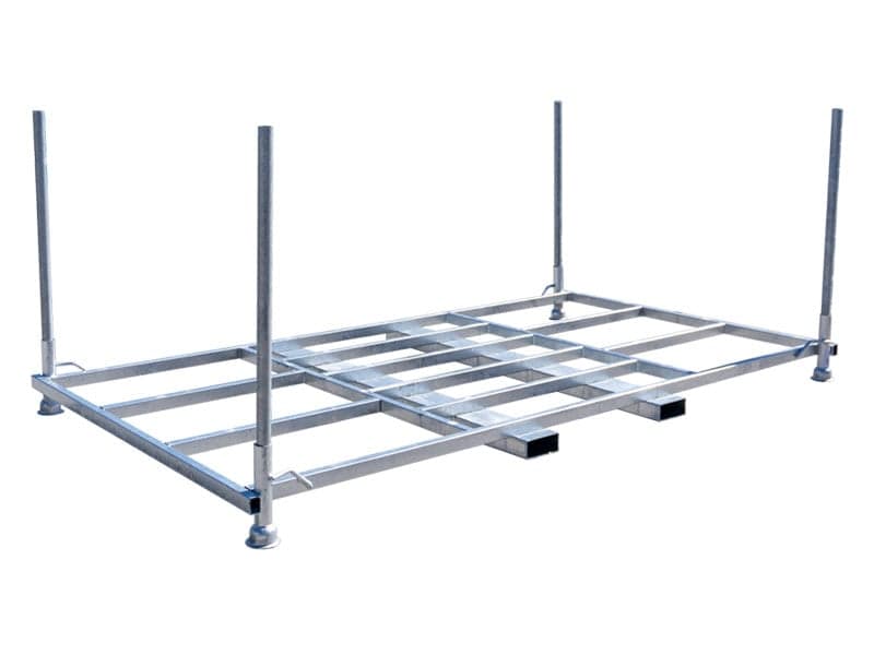 Bouwhek stapelpallet incl. 4 rongen | Versterkt