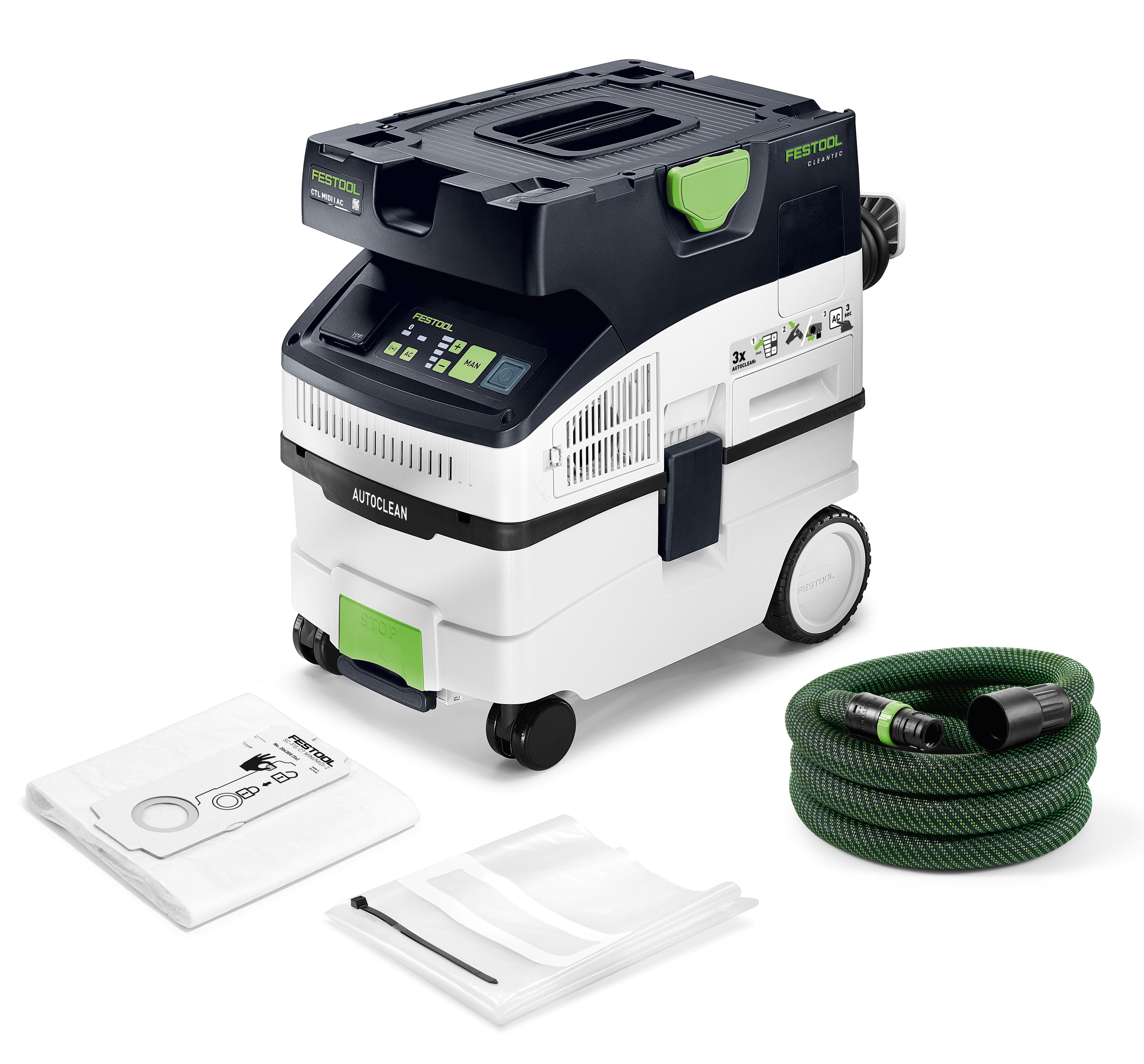 Festool stofzuiger CTL MIDI I AC 15L L-klasse 230V aansluiting Cleantec 230V 1200W