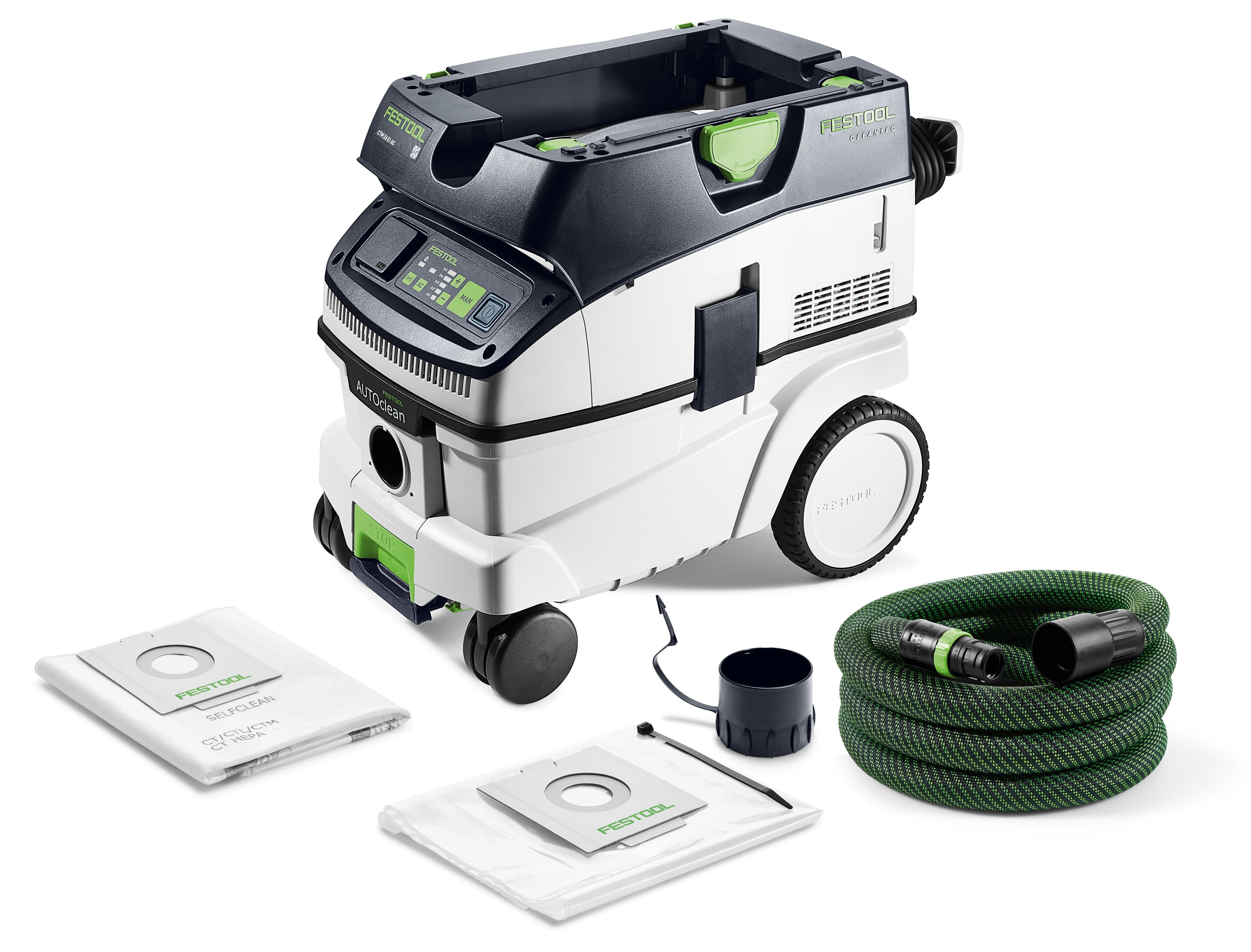 Festool stofzuiger CTM 26 EI AC 26L M-klasse 230V aansluiting Cleantec 230V 1200W
