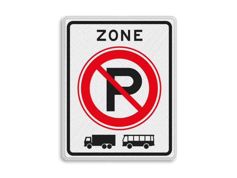 Verkeersbord RVV E201zb - Zone parkeerverbod voor vrachtauto's en bussen