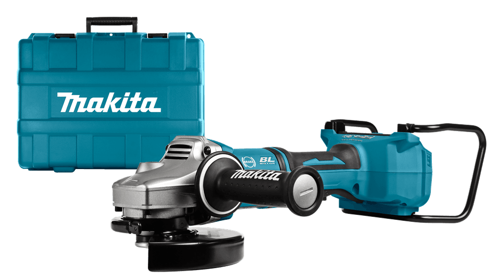 Makita haakse slijper DGA700ZKX1 180mm rem dodemansschakelaar 2x18V koffer