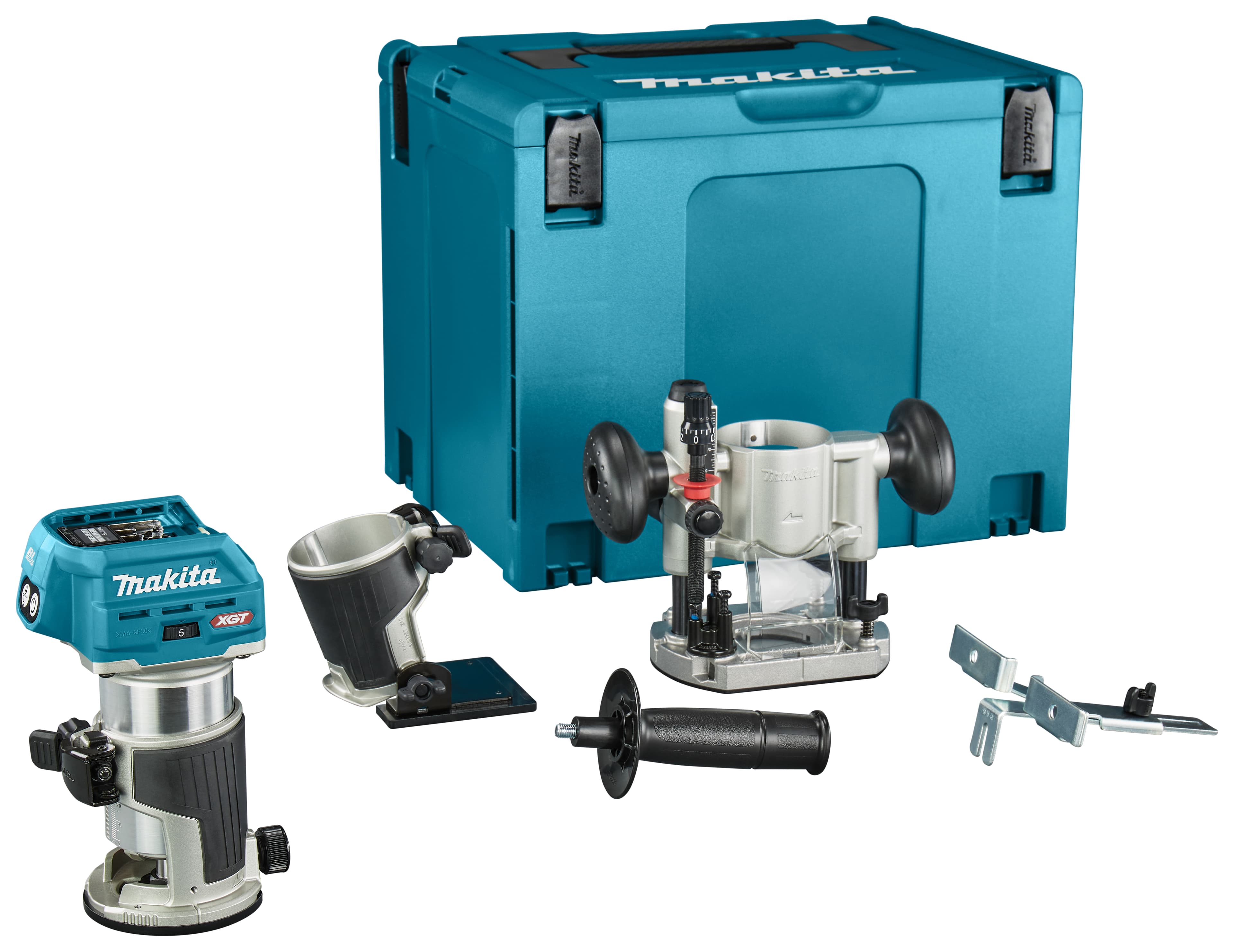 Makita bovenfrees RT001GZ10 6-8mm incl. kantenfrees zool 40V Mbox