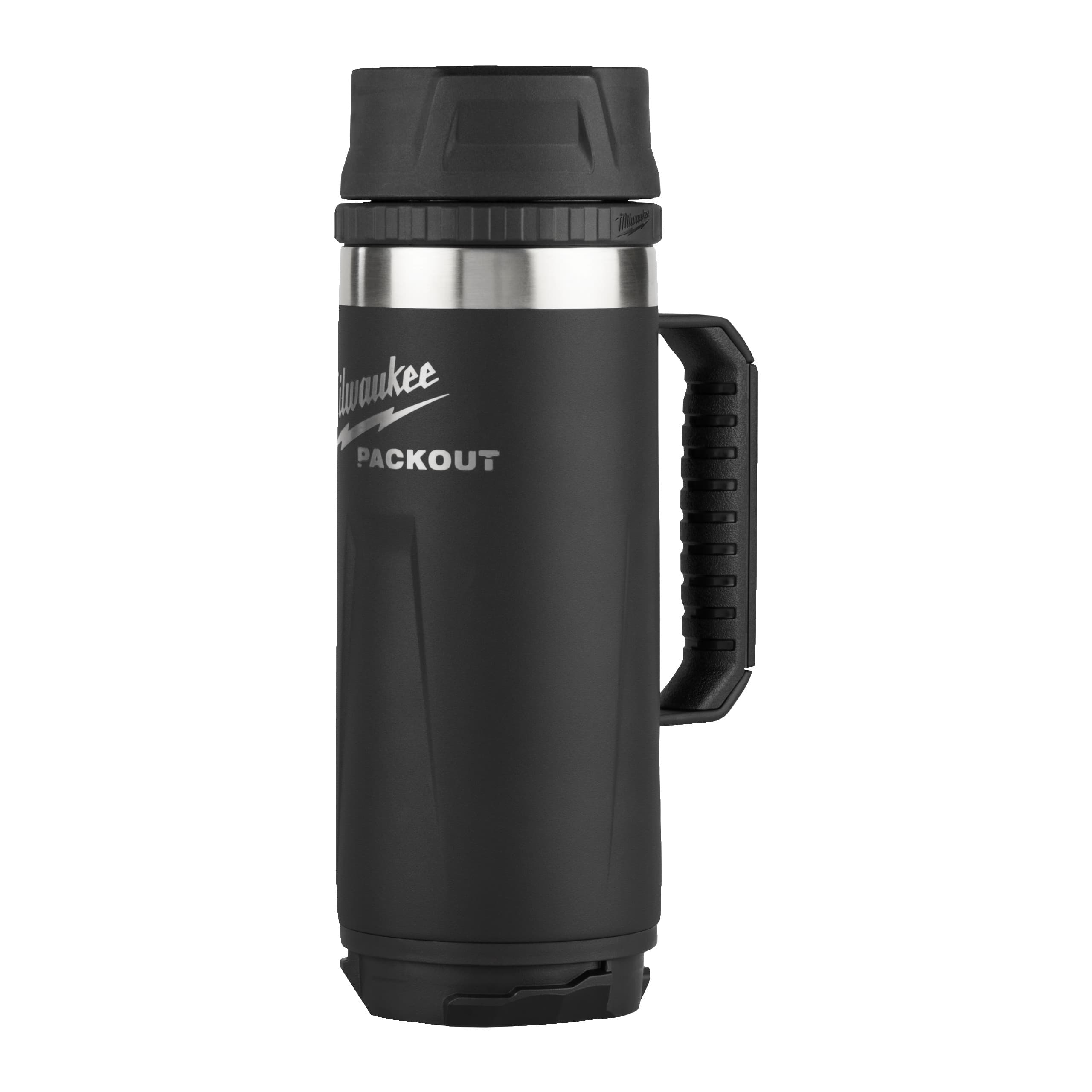 Milwaukee PACKOUT thermosbeker 532ml met drinkdop zwart