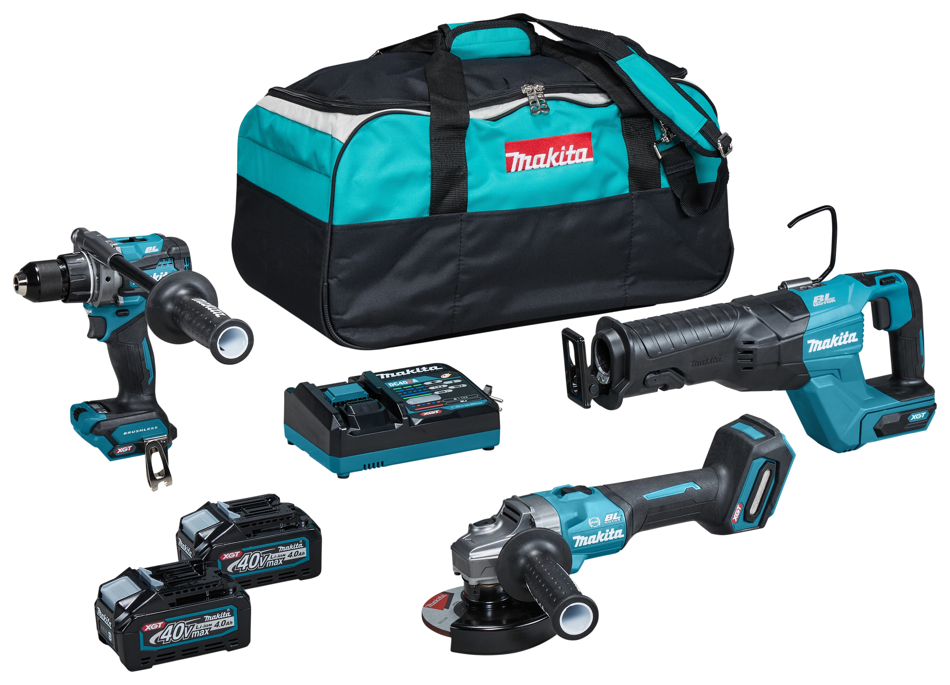 Makita combiset DK0159G301 3-kit 40V 2x 4.0Ah