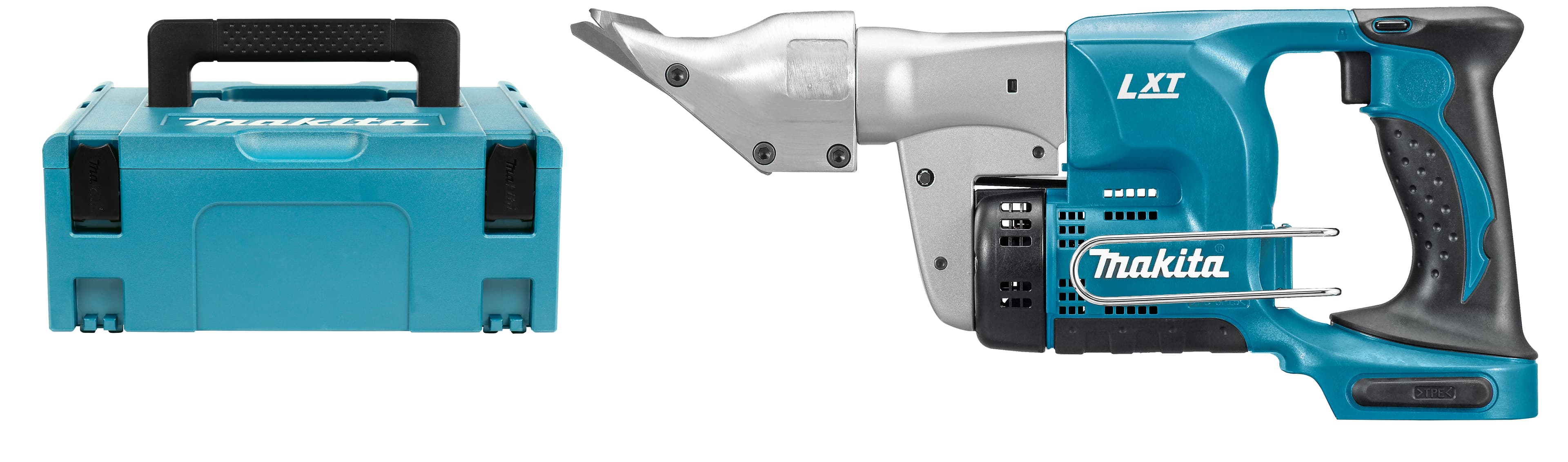 Makita plaatschaar DJS130ZJ 1.0-2.2mm draaibare kop 18V Mbox